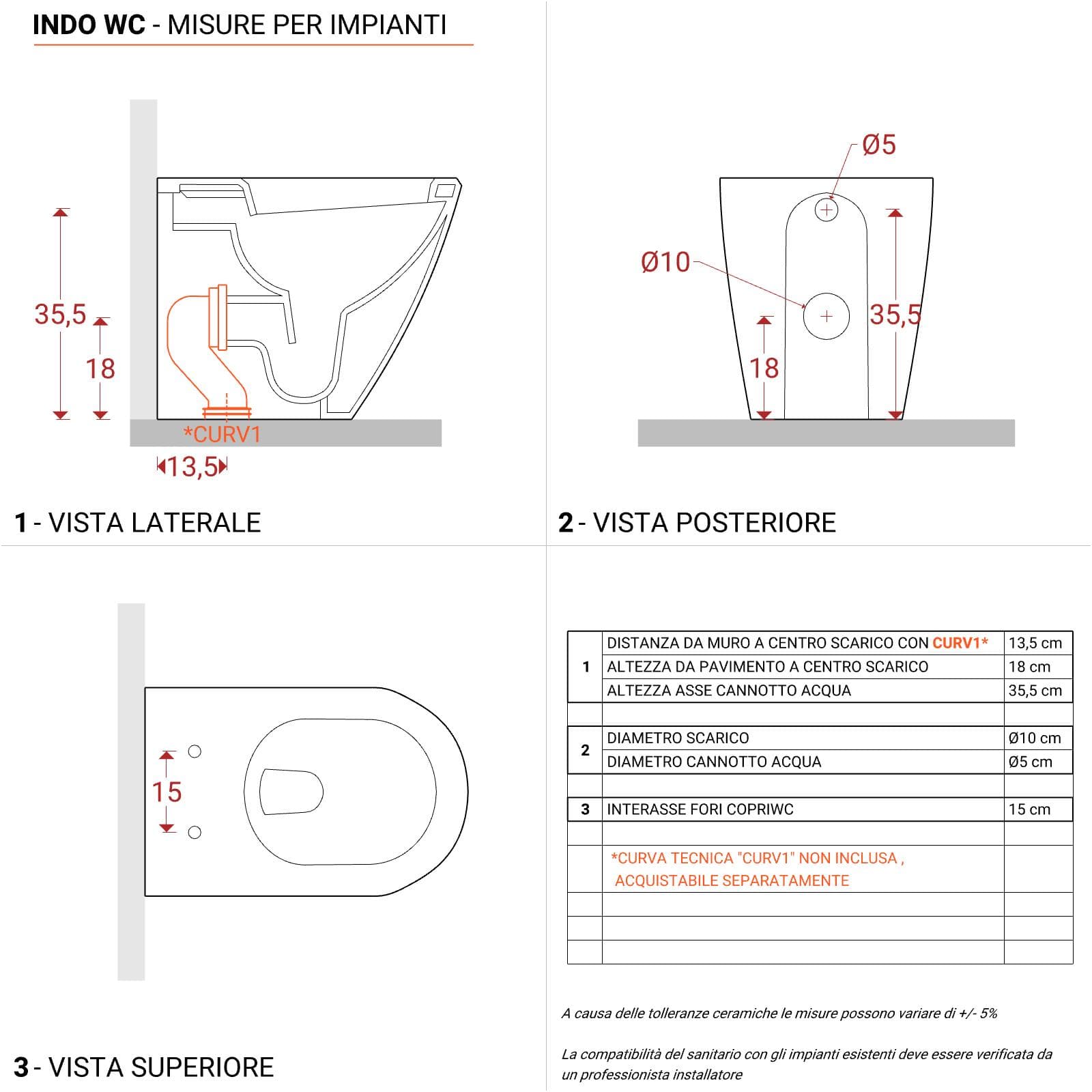 Coppia sanitari filomuro in ceramica bianco opaco con sedile copriwc softclose