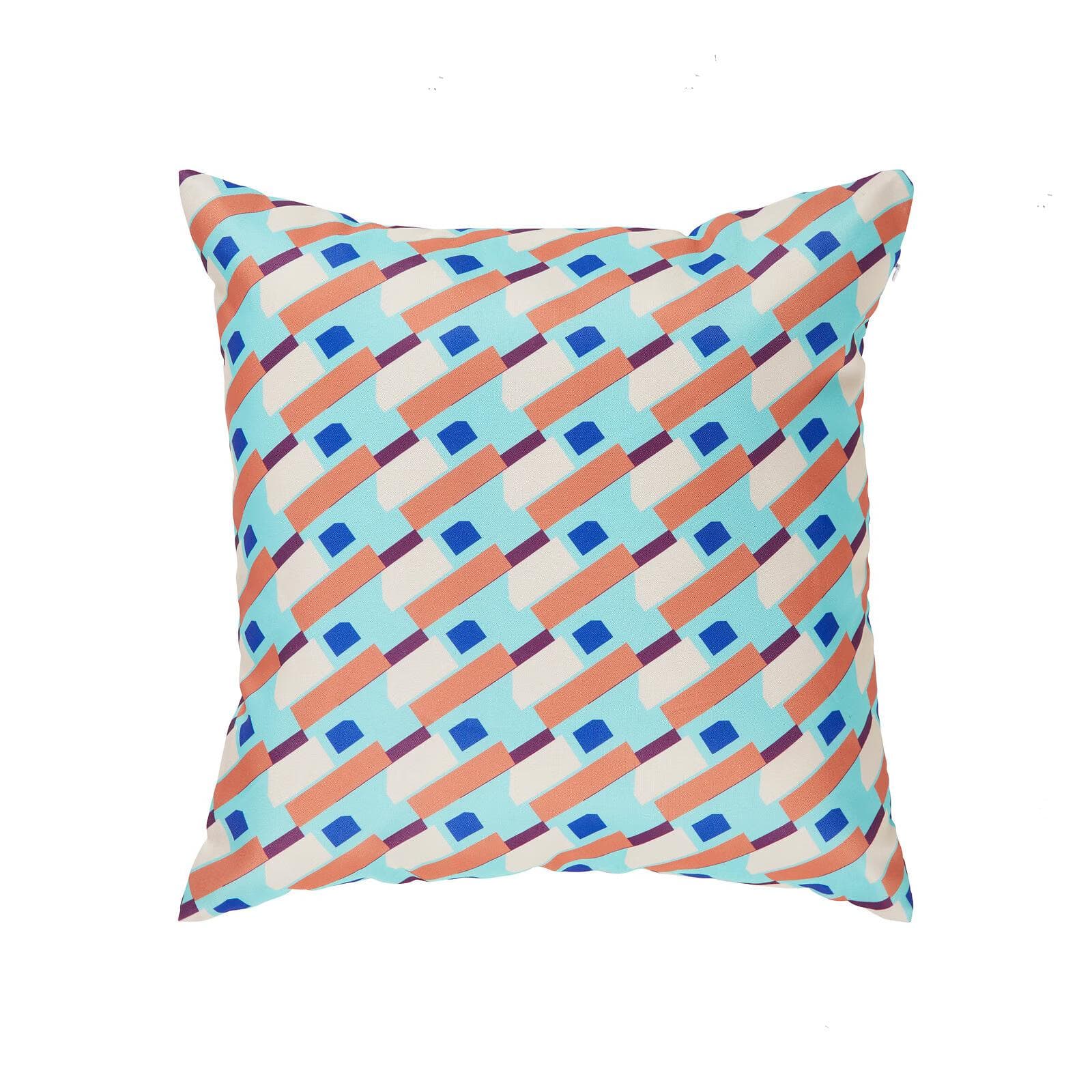 Copricuscino decorativo da esterno 40x40 cm in poliestere idrorepellente con disegno geometrico - Pigmentia