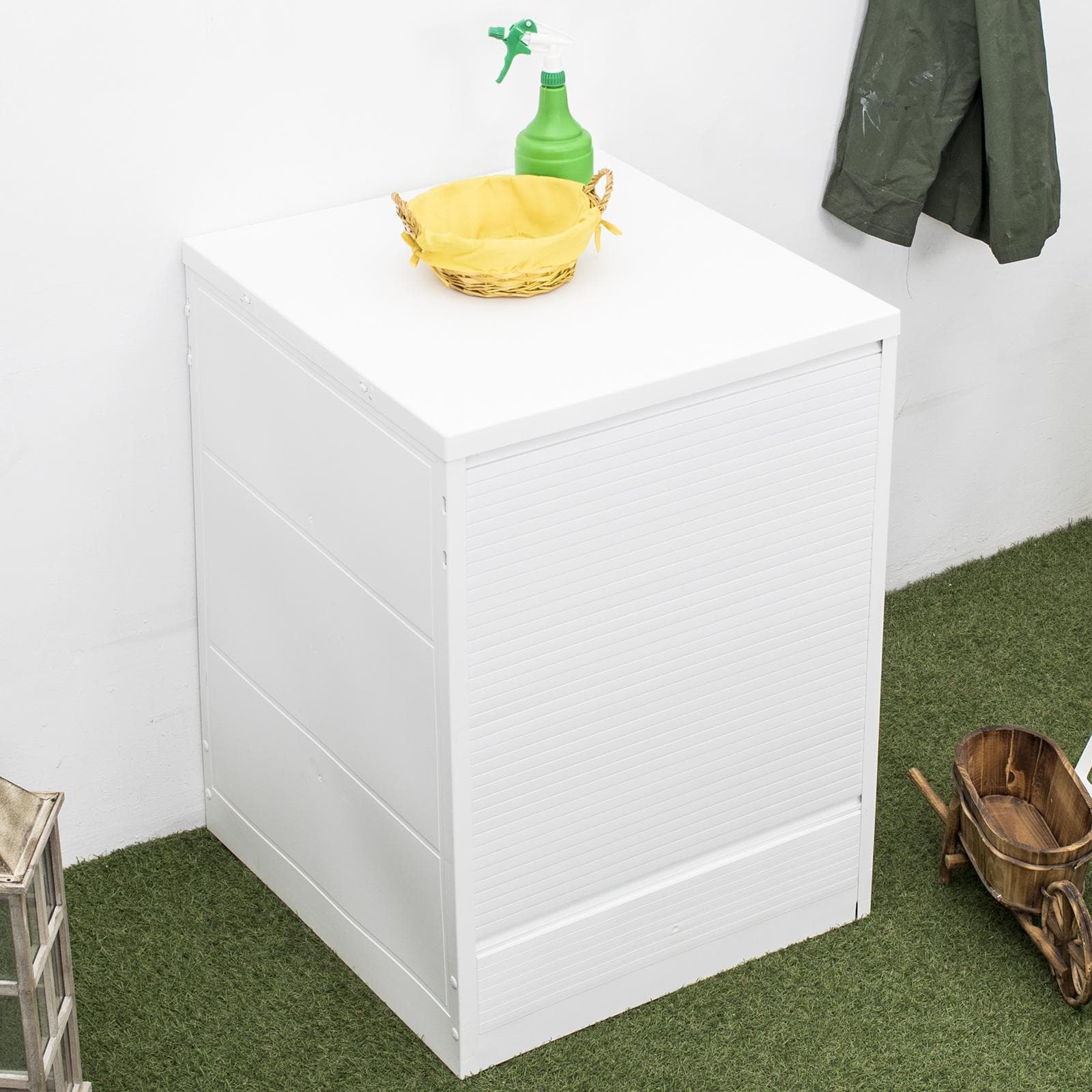 Coprilavatrice 65x70 cm serrandina verticale bianco
