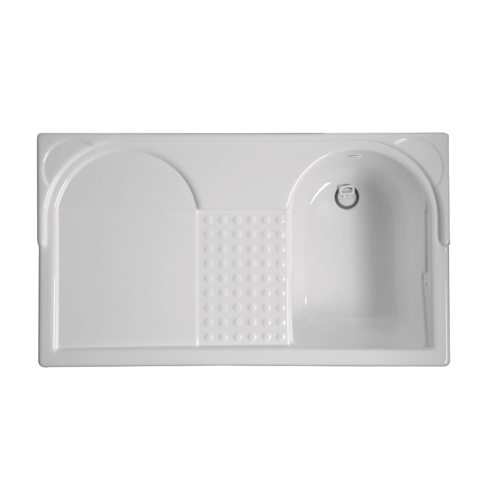 Coprilavatrice con vasca dx Colavene Lavacril 106x60x89h cm in ABS con serrandina laterale