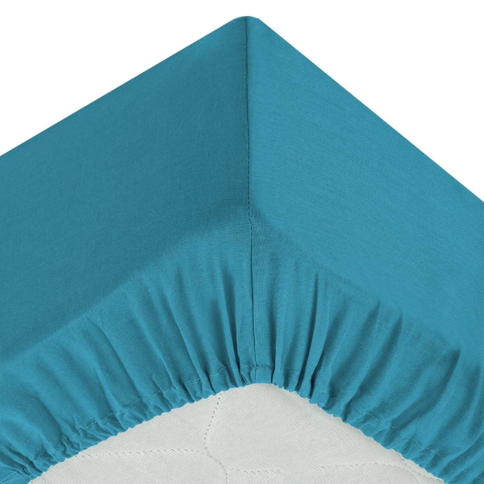 Coprimaterasso 90x190 cm in cotone petrolio con angoli ed elastici - Bellini