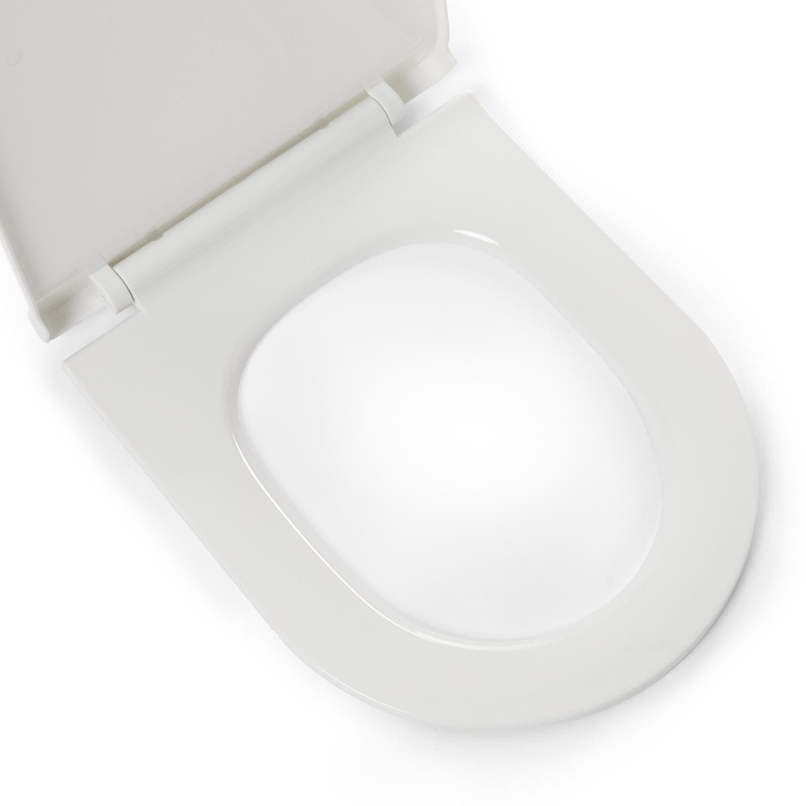 Copriwc slim bianco lucido con chiusura softclose - Sanix