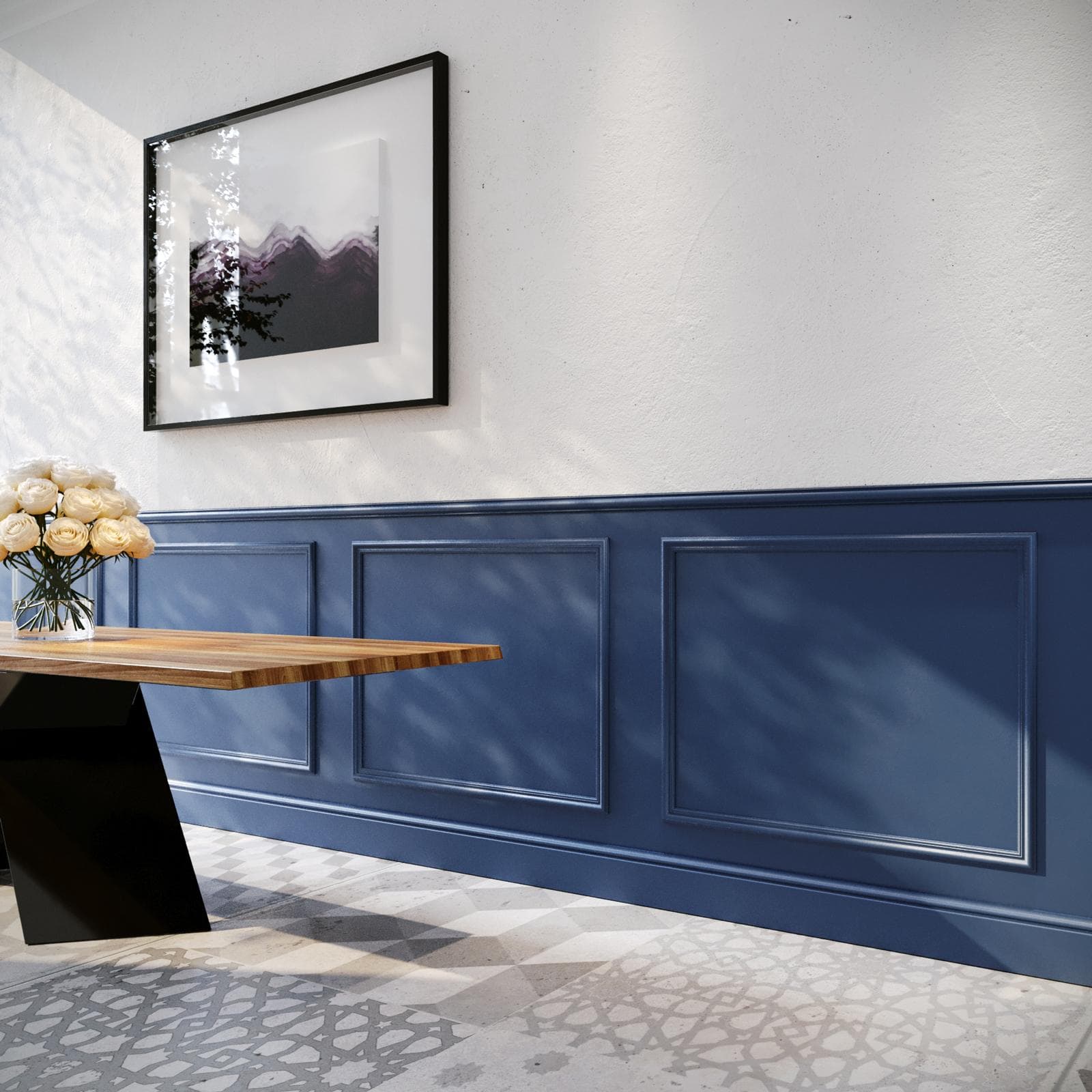 Cornice boiserie 100x80 cm bianco verniciabile - Miya