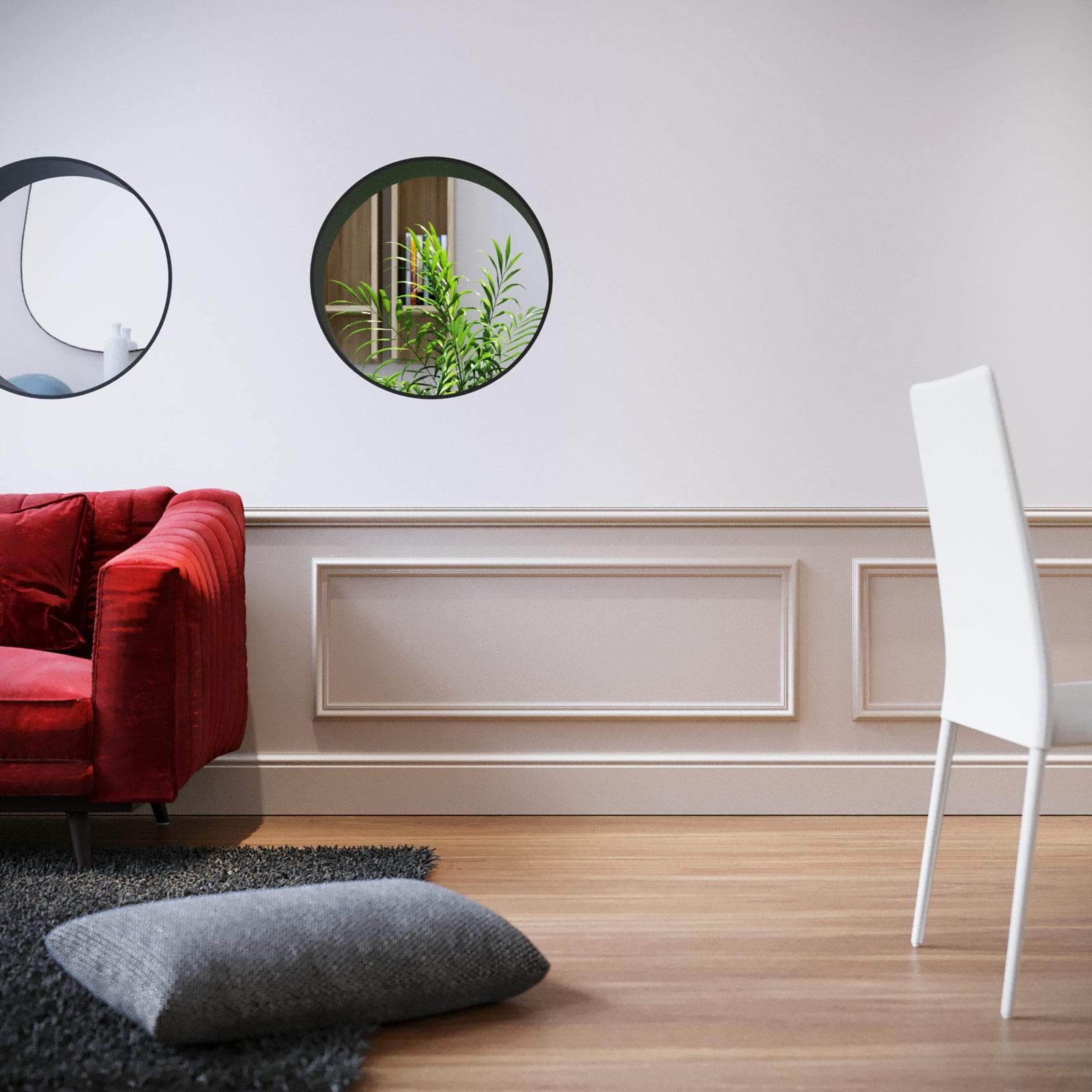 Cornice boiserie 120x40 cm bianco verniciabile - Miya