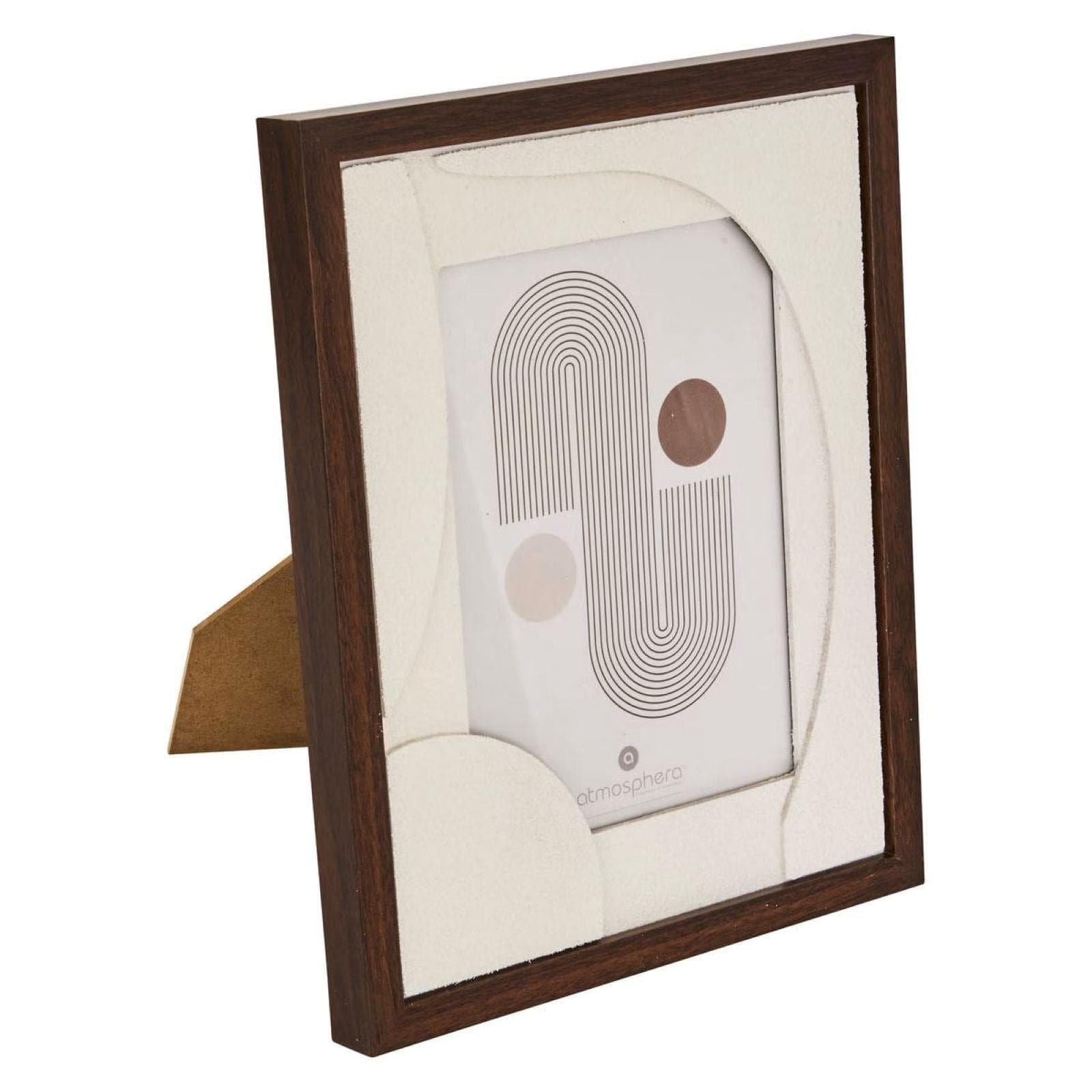 Cornice d'appoggio 21x26h cm in legno scuro naturale