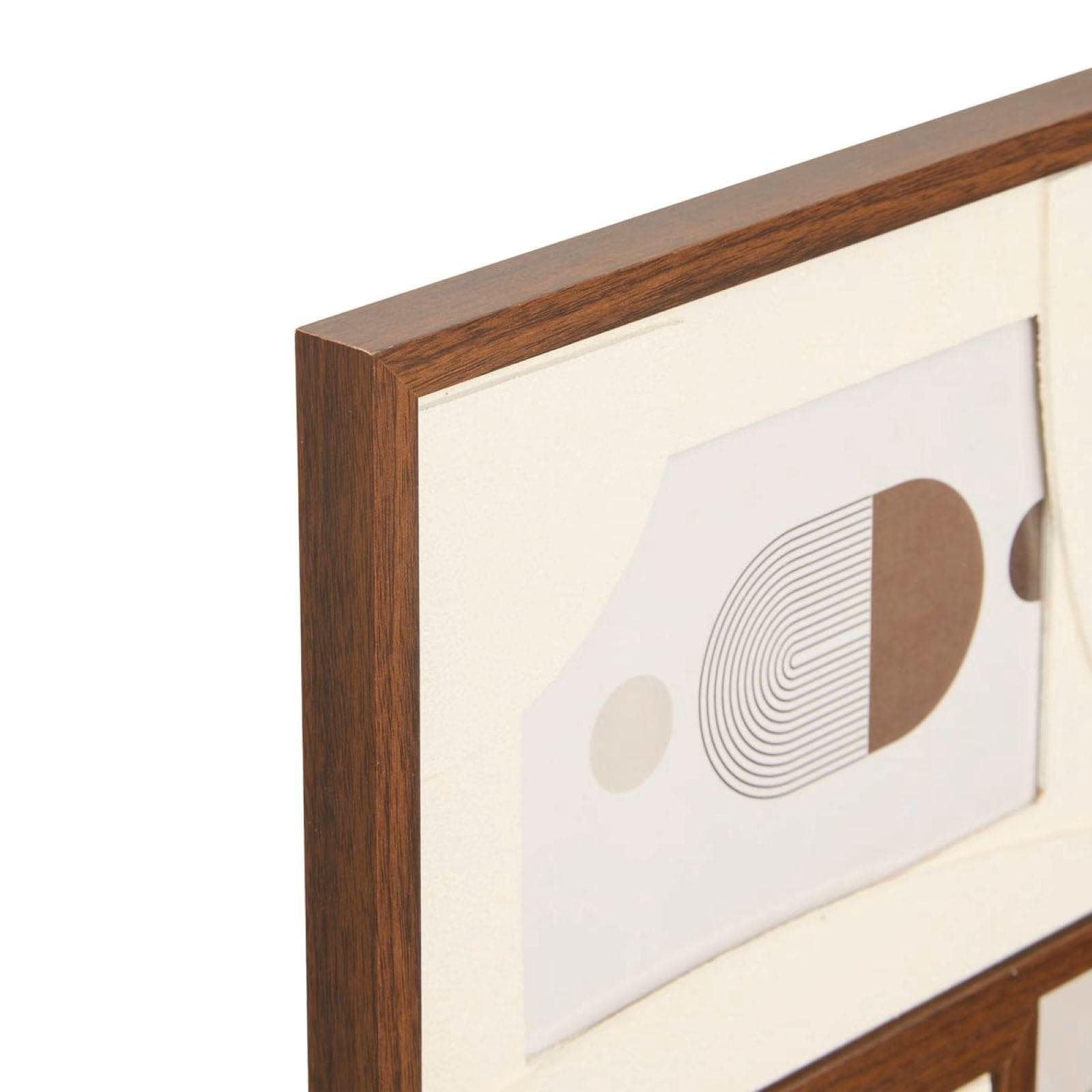 Cornice multipla 47x47h cm in legno naturale e bianco