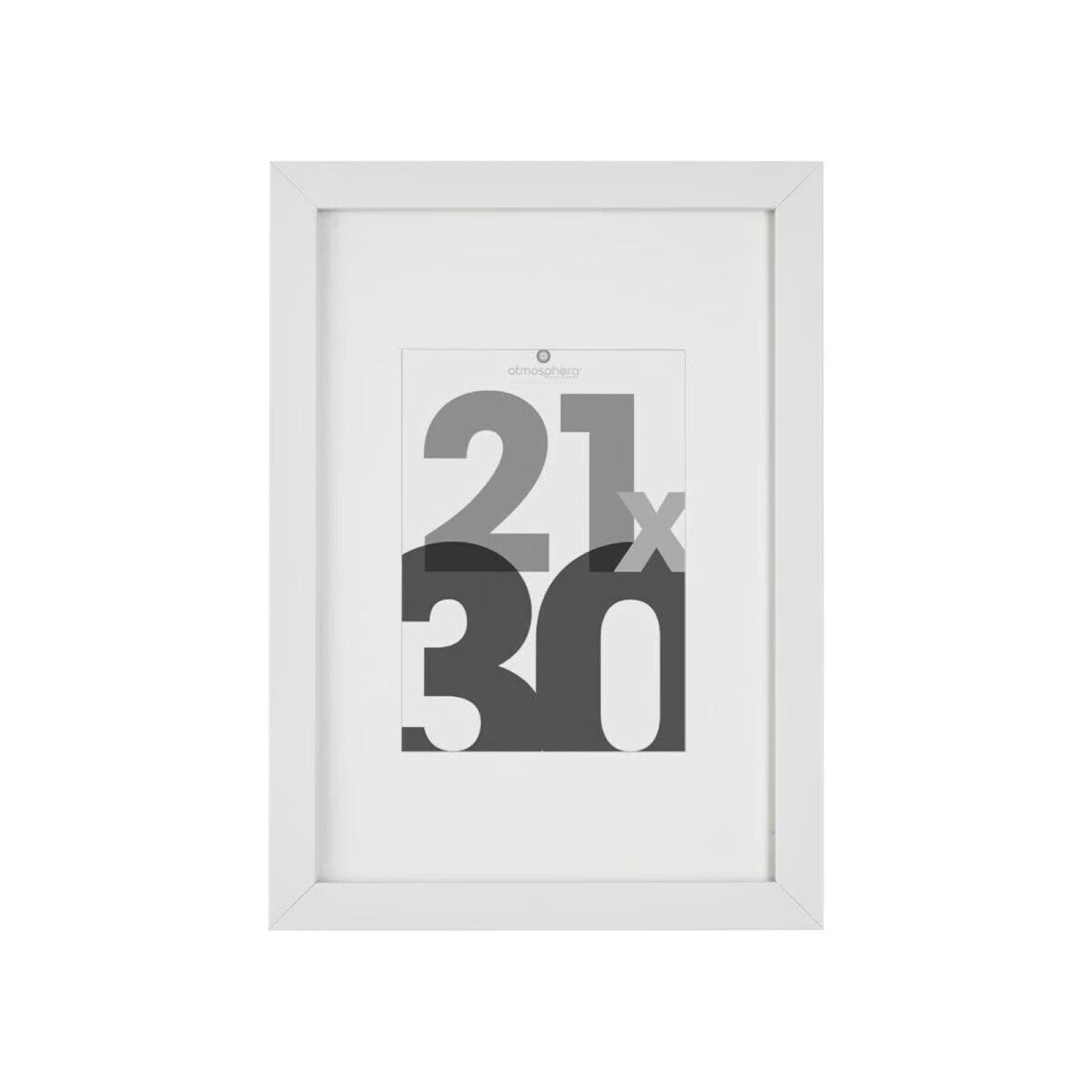 Cornice per foto 21x30 cm reversibile in legno bianco - Talirha