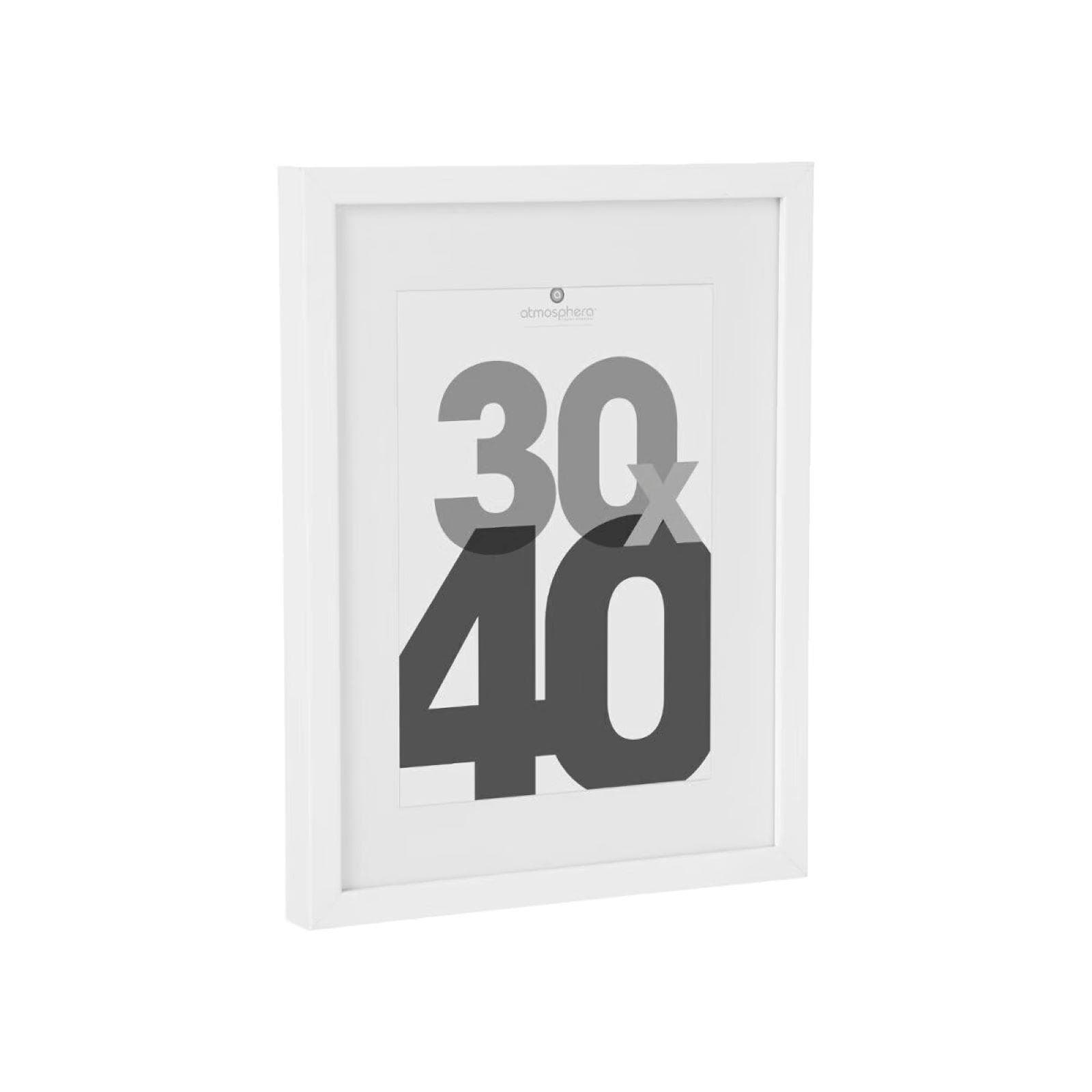 Cornice per foto 30x40 cm reversibile in legno bianco - Talirha