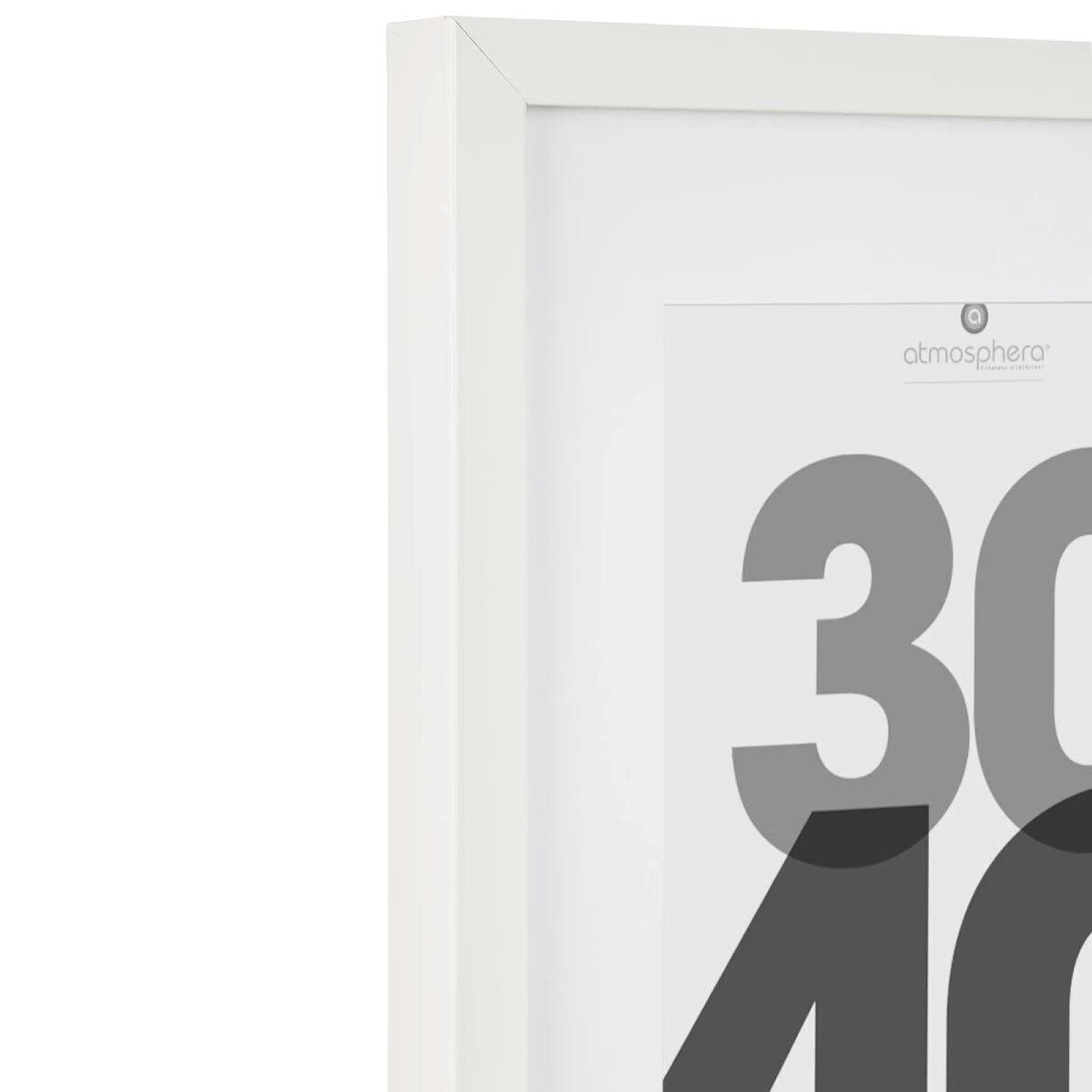 Cornice per foto 30x40 cm reversibile in legno bianco - Talirha