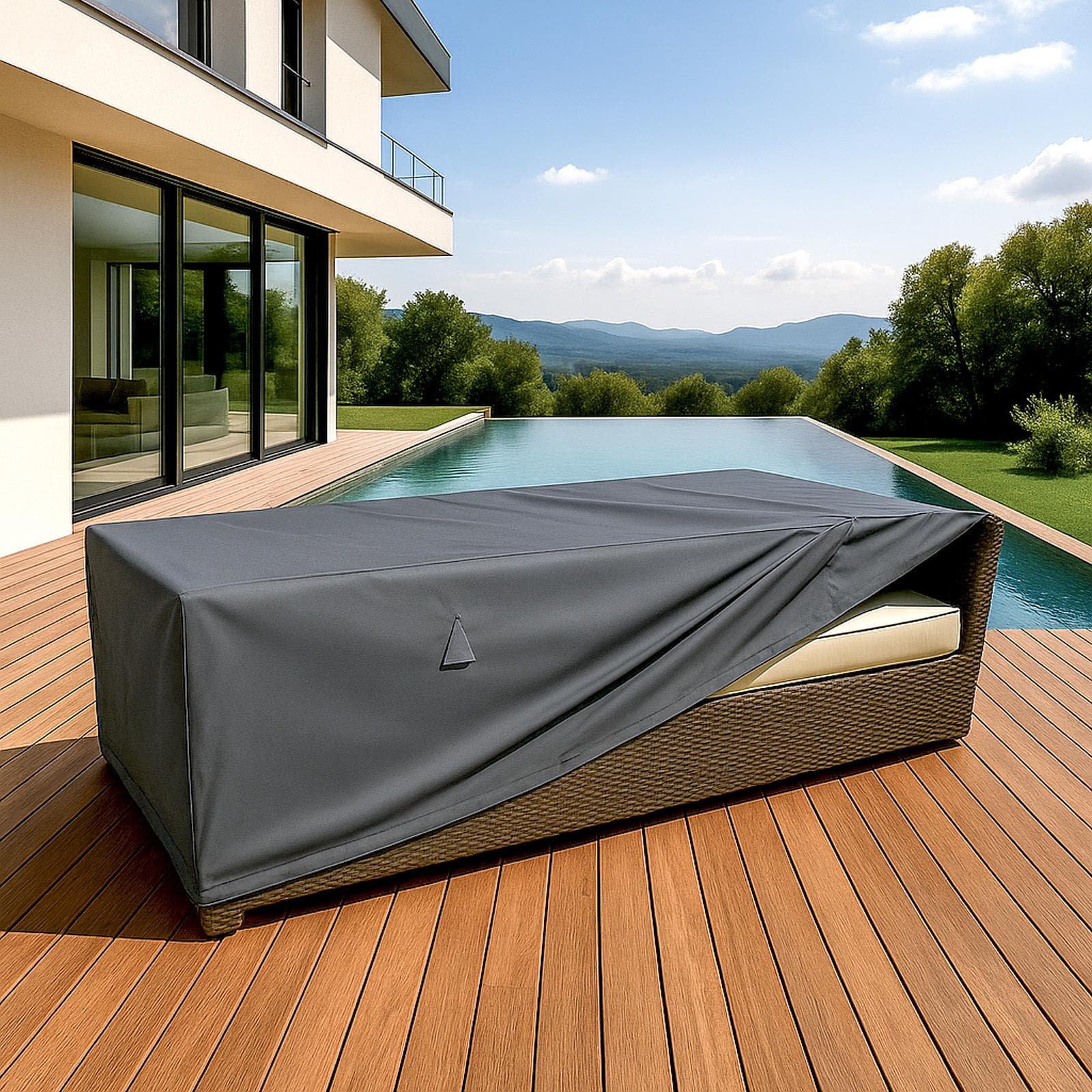Copertura protettiva per divano 3 posti in poliestere idrorepellente 220x80x70h cm - Wakanda