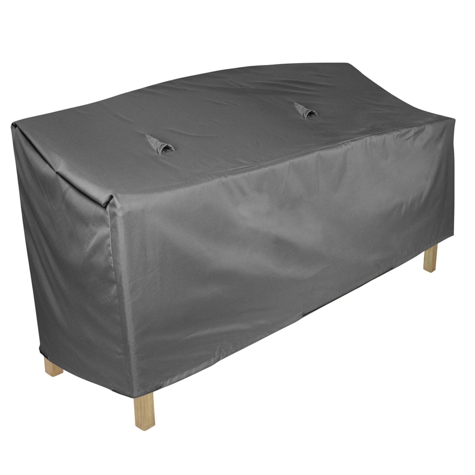 Copertura protettiva per panchina in poliestere idrorepellente antracite 165x70x90h cm con coulisse regolabile - Wakanda