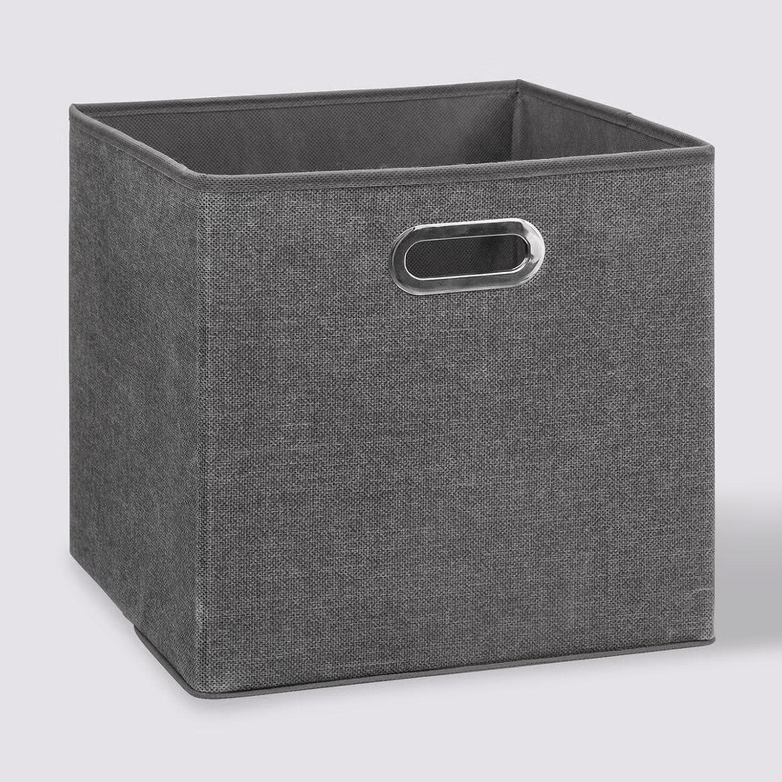 Cubo contenitore 31x31h cm in tessuto grigio scuro