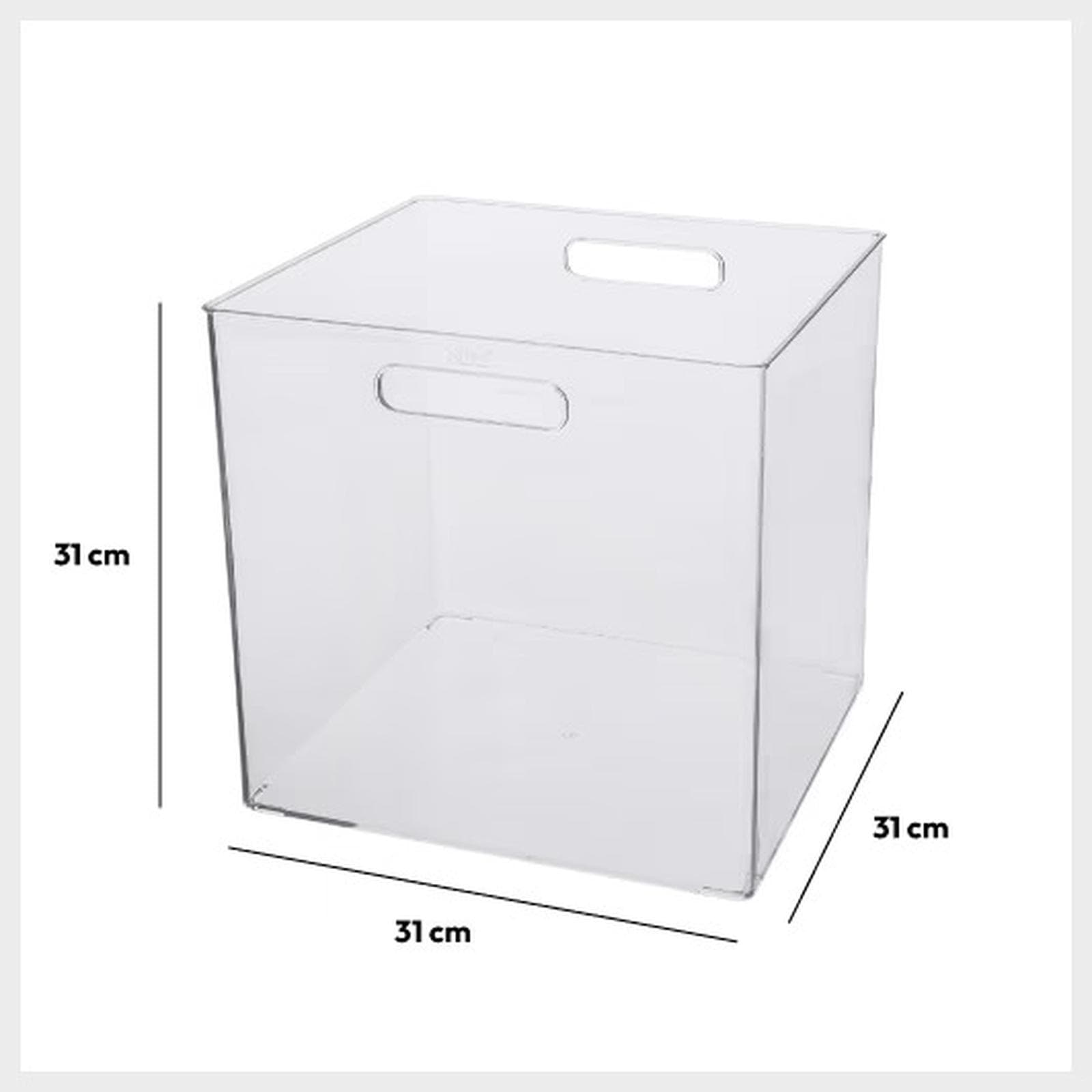 Cubo contenitore 31x31h cm trasparente