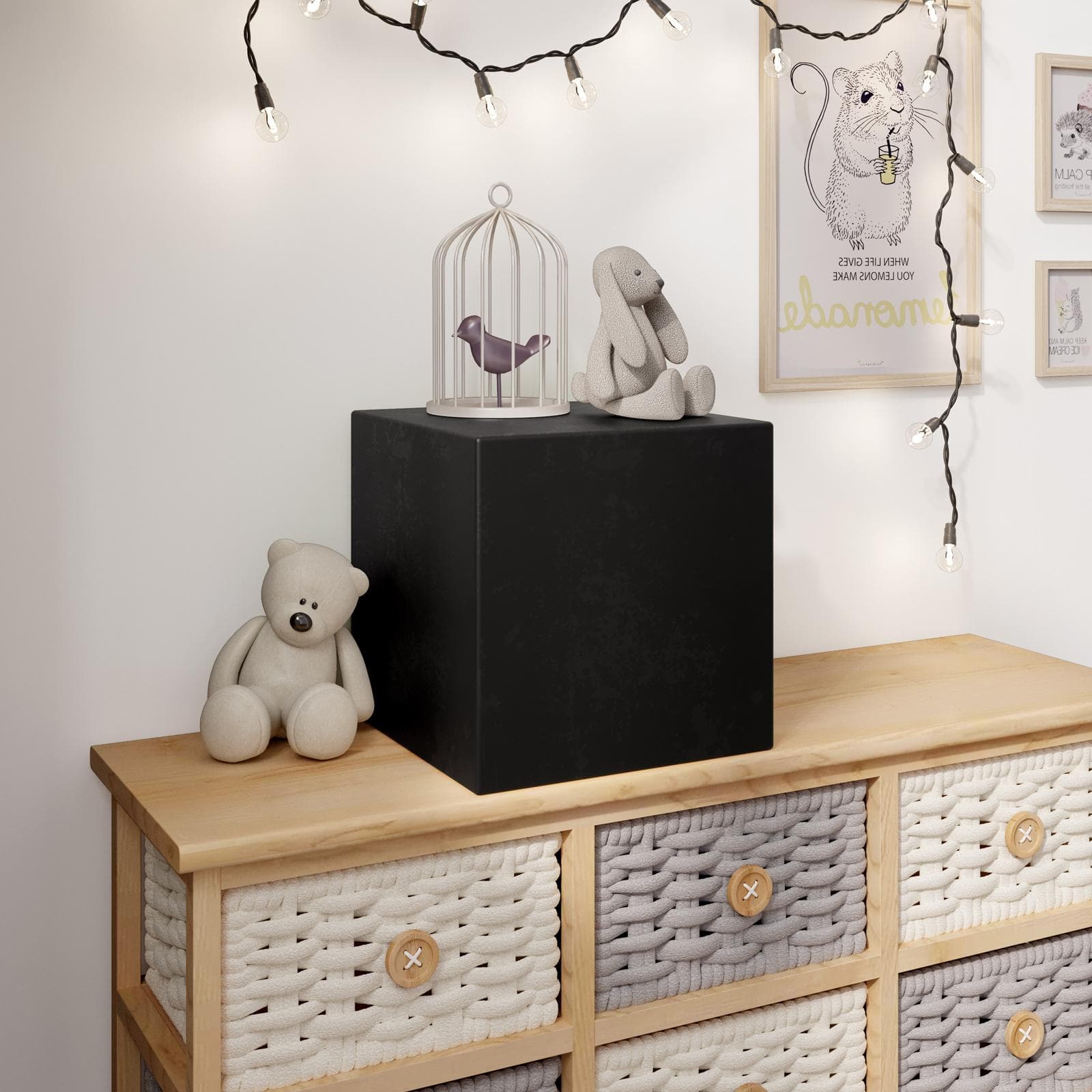 Cubo multiuso da interno 25 h cm in polietilene grafite - Kubbot