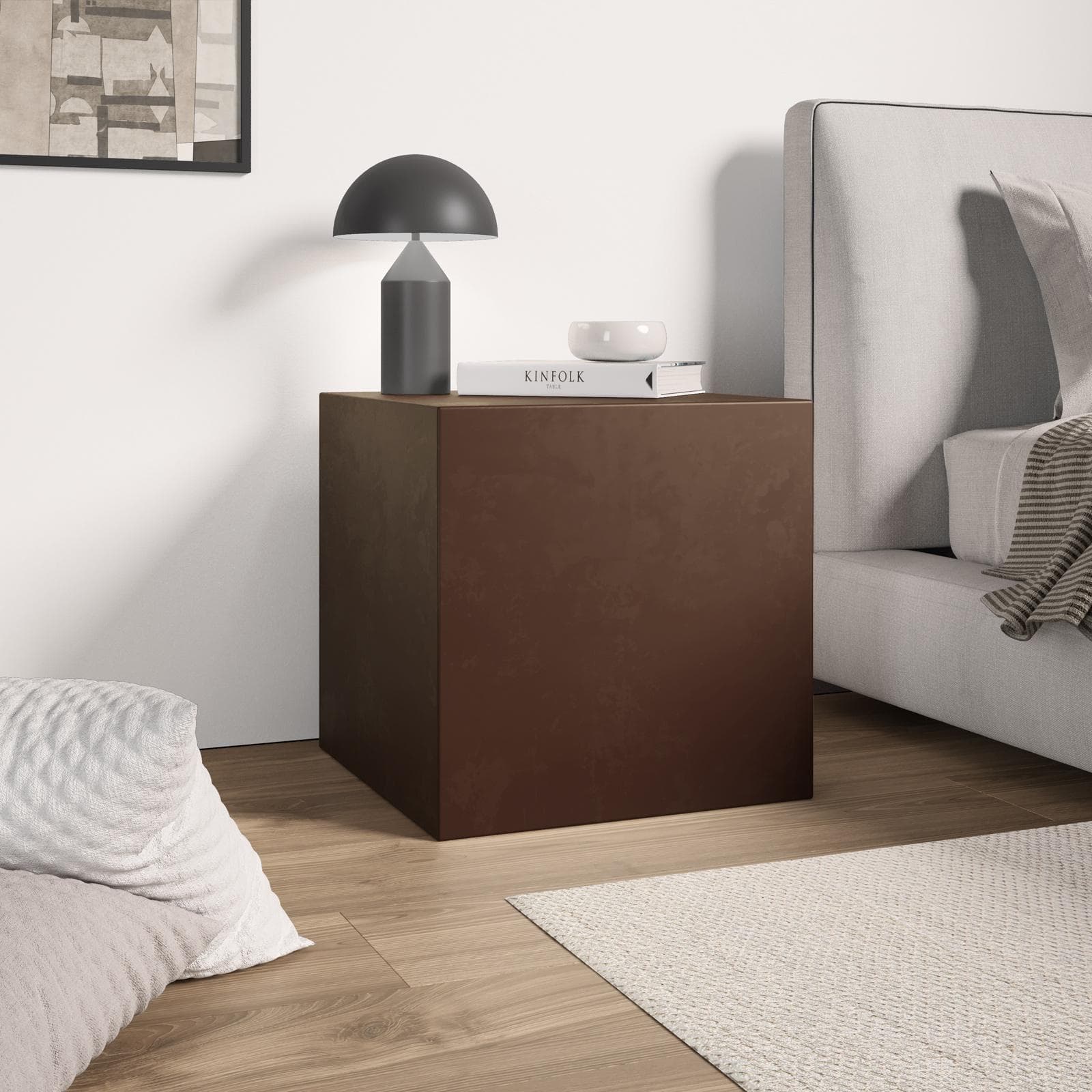 Cubo multiuso da interno 45 h cm in polietilene bronzo - Kubbot