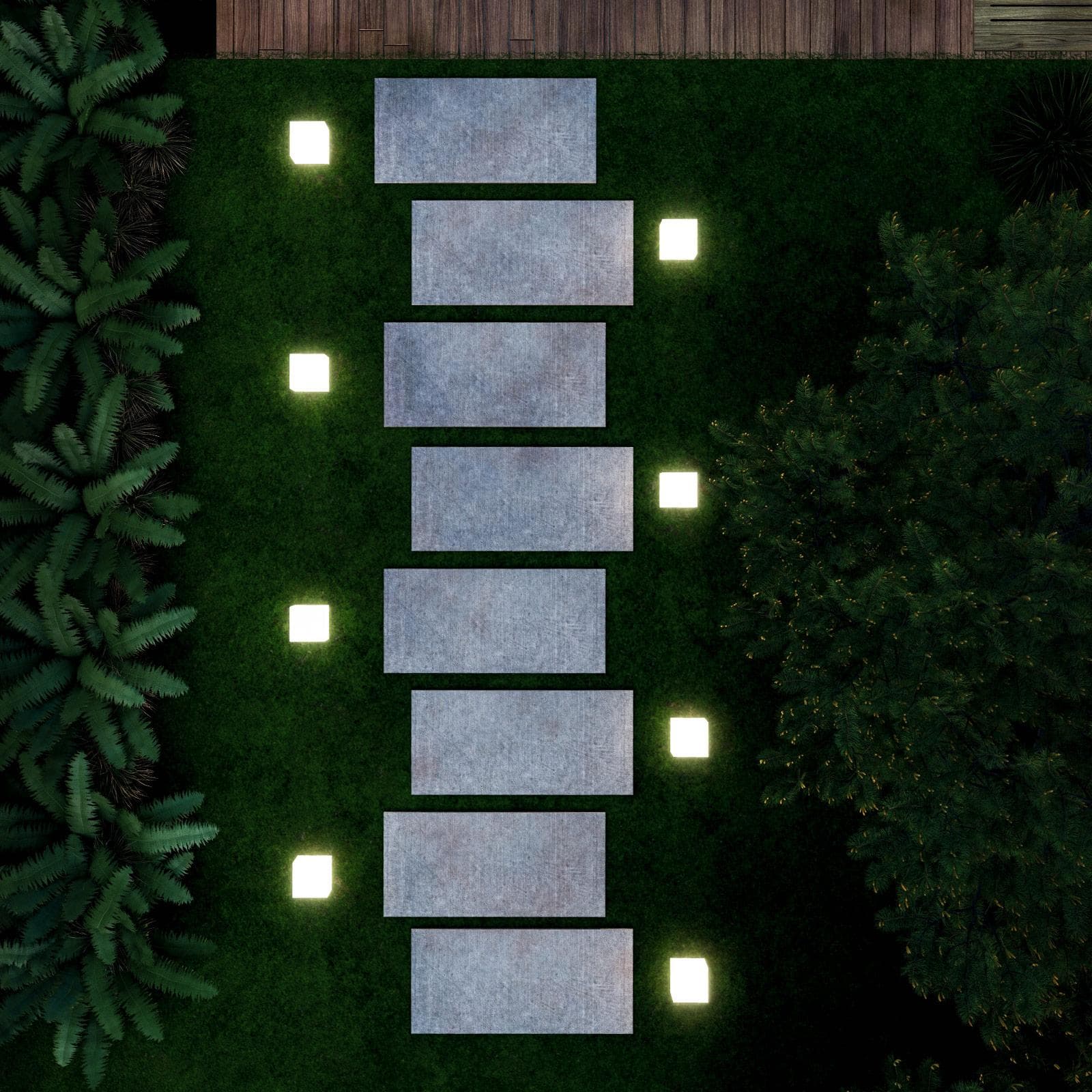 Cubo luminoso multiuso per esterni 25h cm - Kubbot