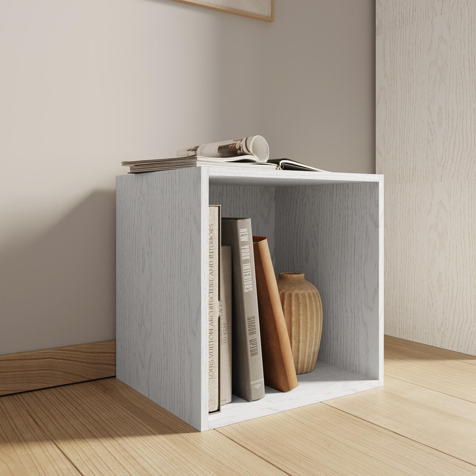 Cubo modulare effetto rovere bianco - Puzzle
