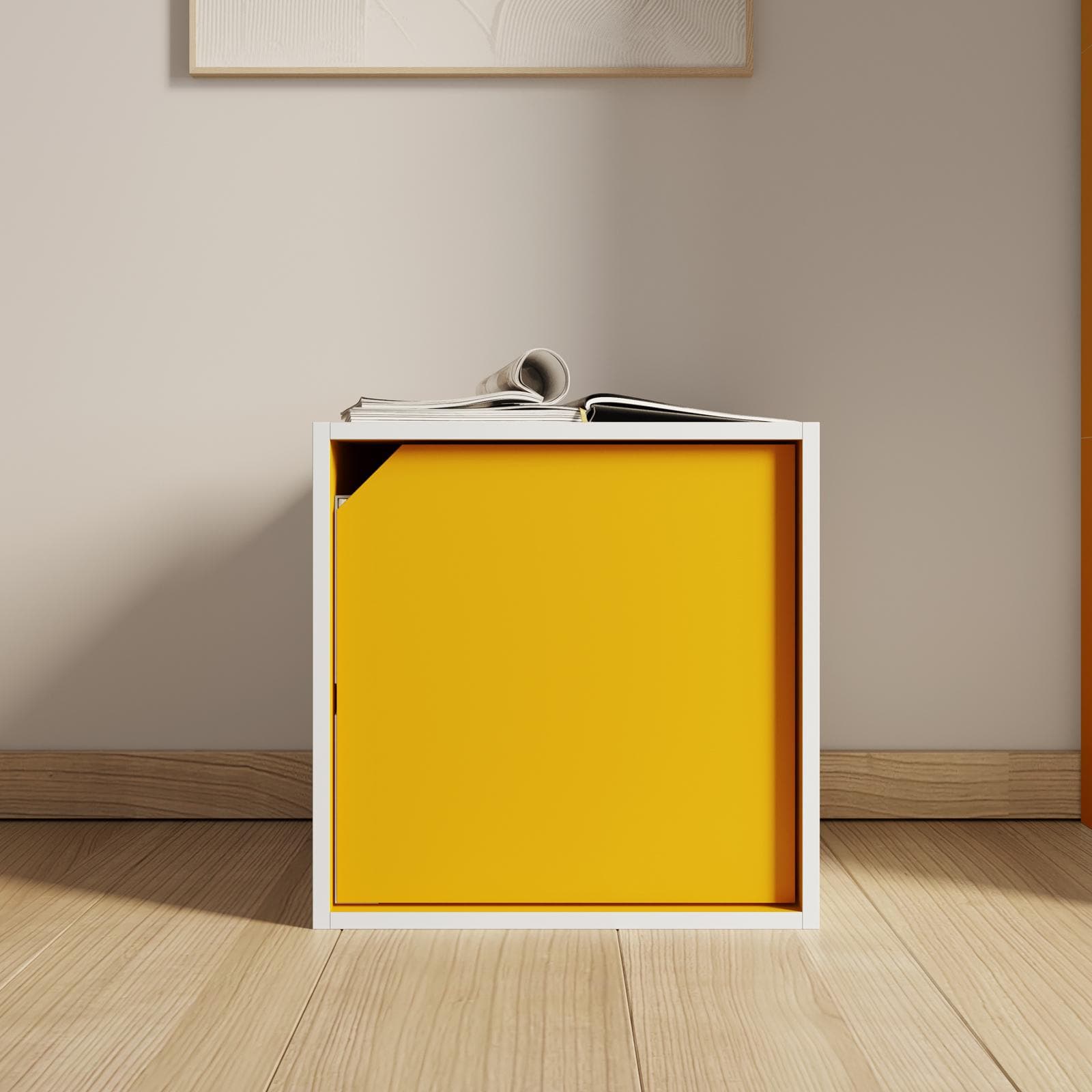 Cubo modulare con anta giallo - Puzzle