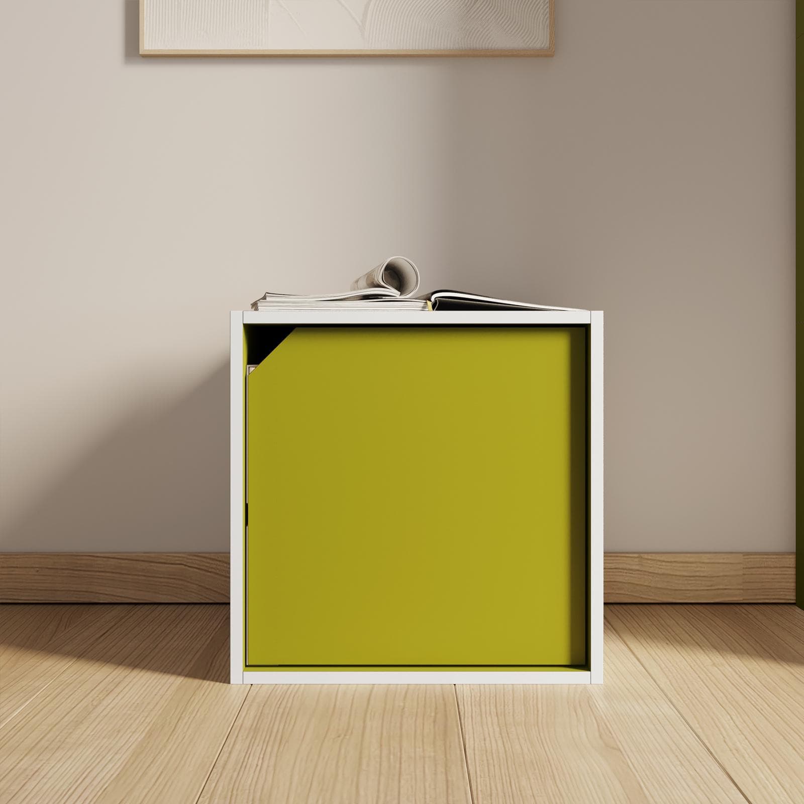 Cubo modulare con anta verde - Puzzle