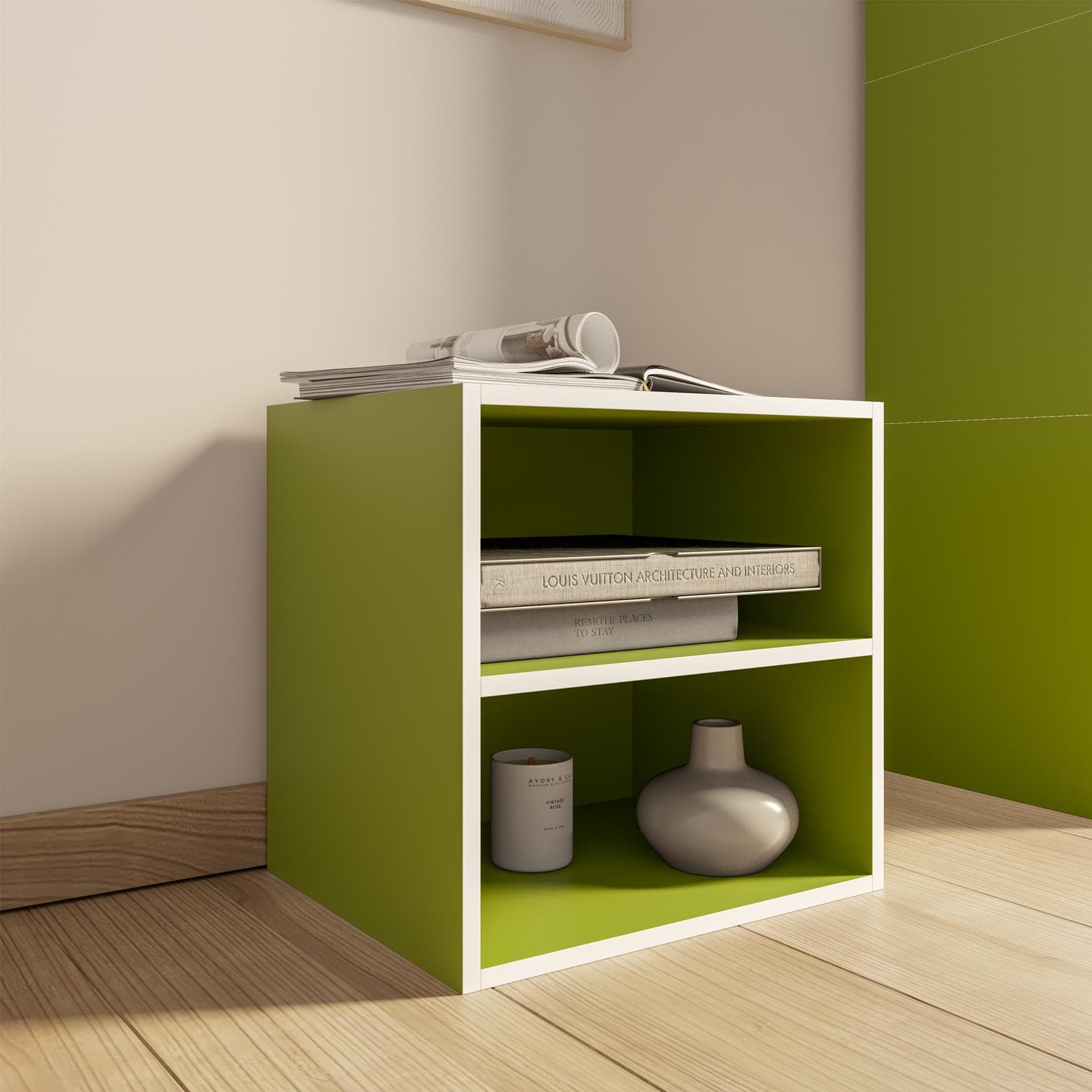 Cubo modulare con mensola verde - Puzzle