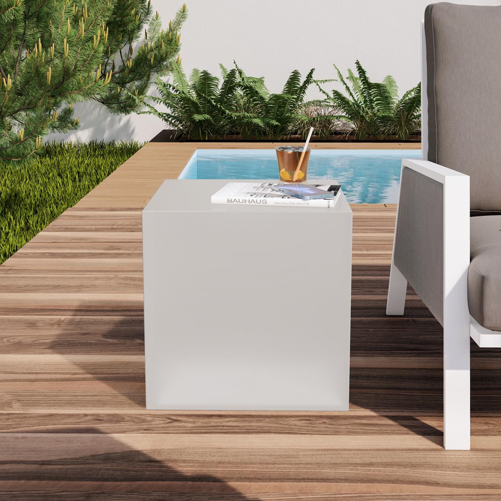 Cubo multiuso per esterni 45 h cm in polietilene neutro - Kubbot