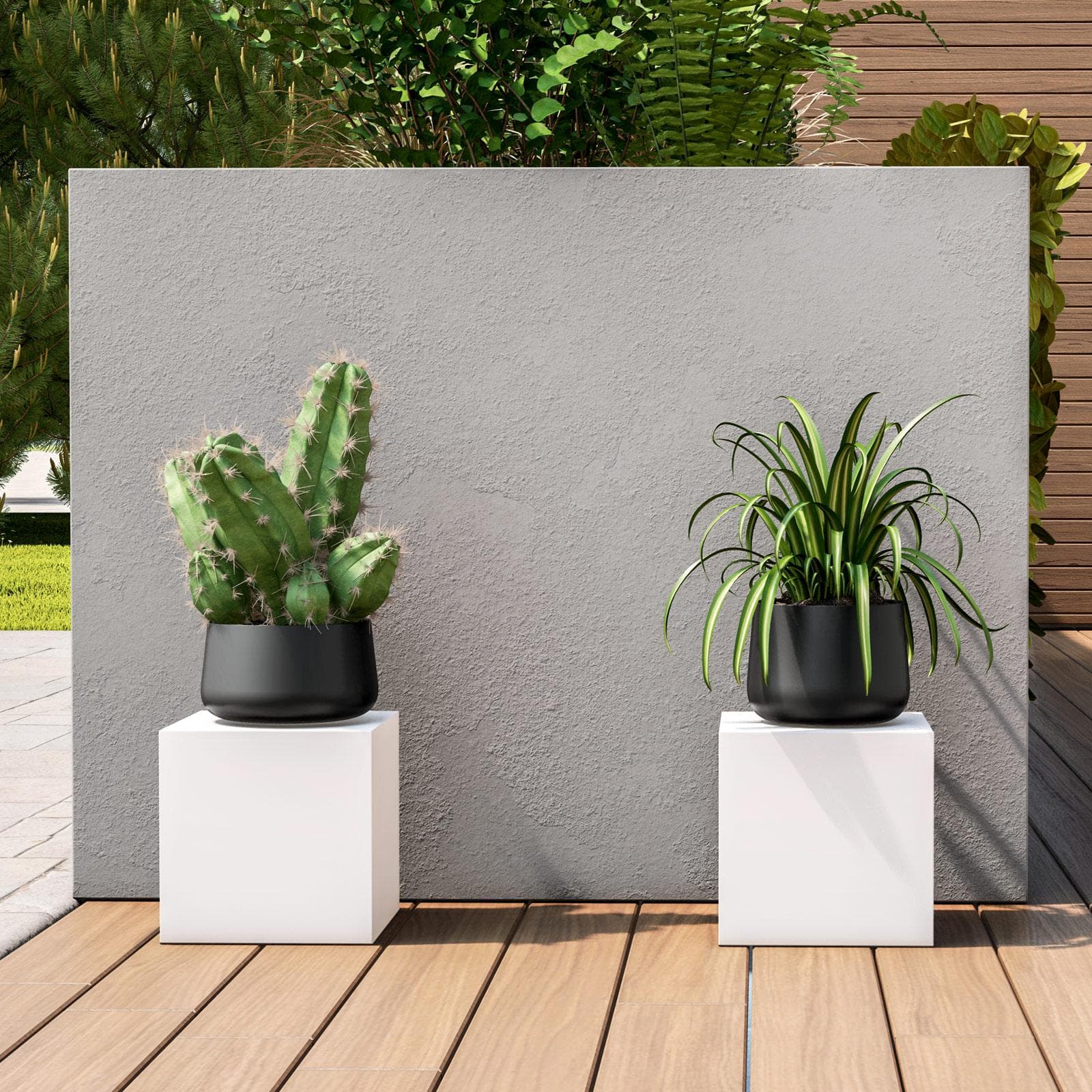 Cubo multiuso per esterni 25 h cm in polietilene bianco - Kubbot