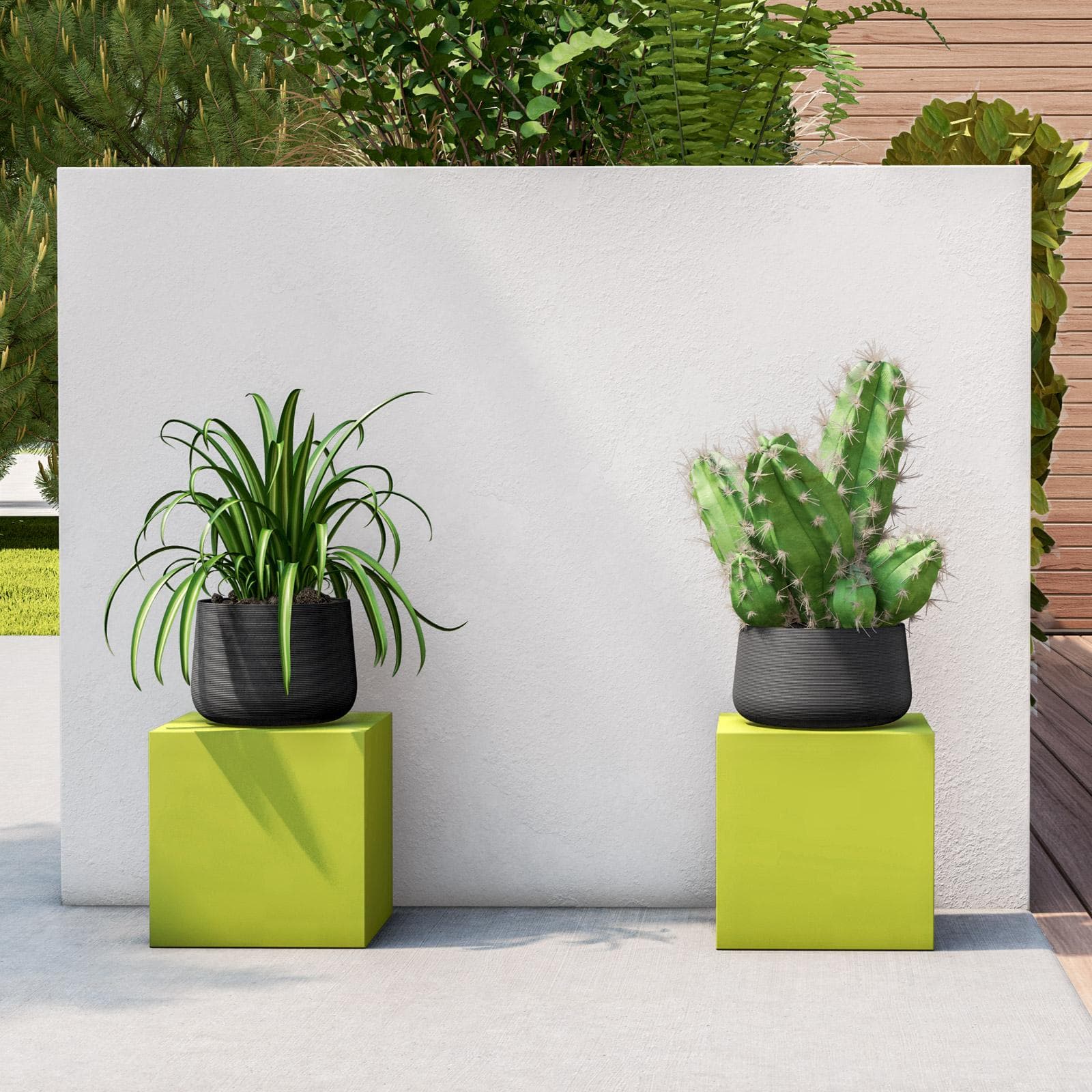 Cubo multiuso per esterni 25 h cm in polietilene verde kiwi - Kubbot