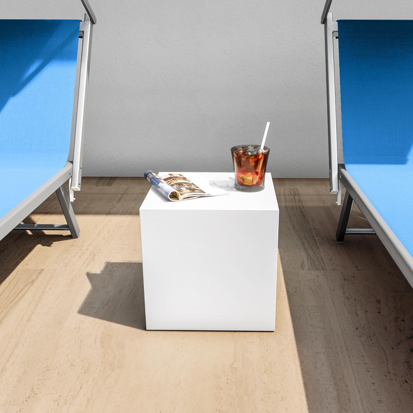 Cubo multiuso per esterni 35 h cm in polietilene bianco - Kubbot
