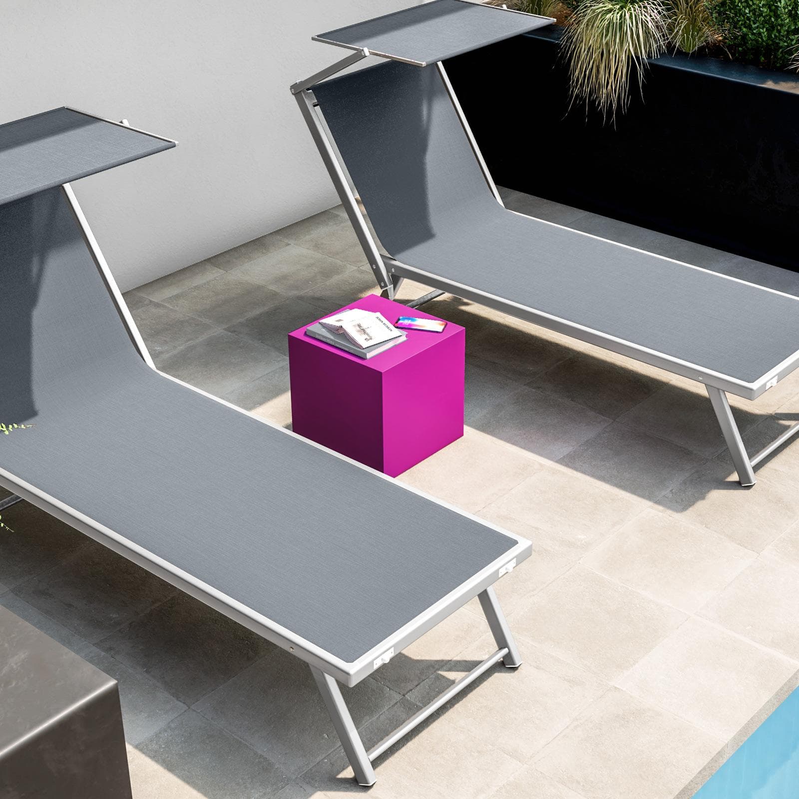 Cubo multiuso per esterni 35 h cm in polietilene viola - Kubbot