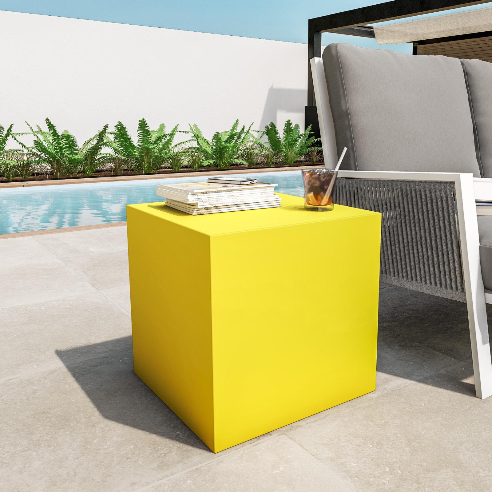 Cubo multiuso per esterni 45 h cm in polietilene giallo - Kubbot