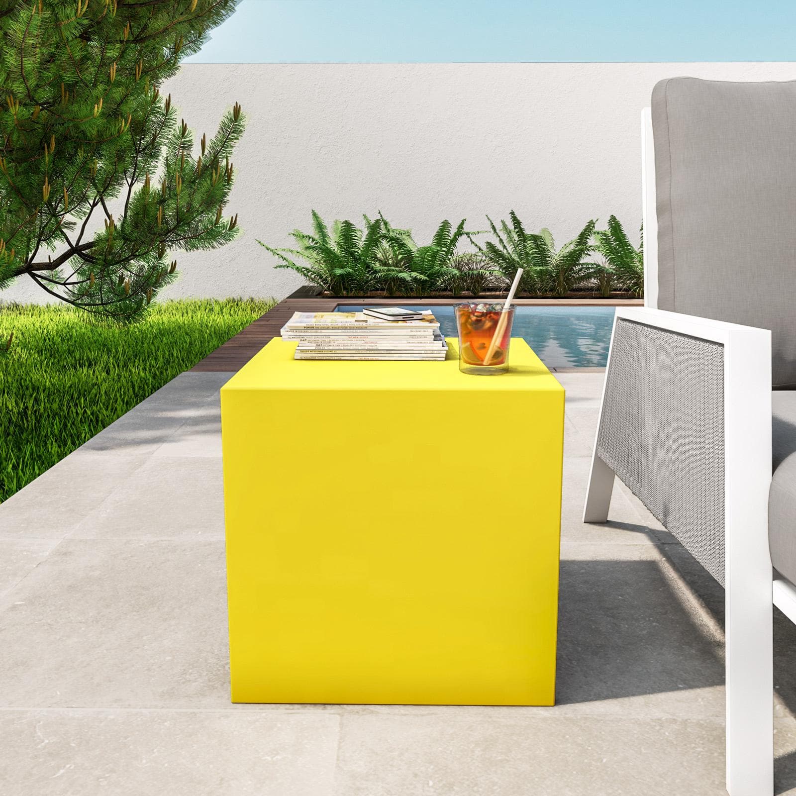 Cubo multiuso per esterni 45 h cm in polietilene giallo - Kubbot