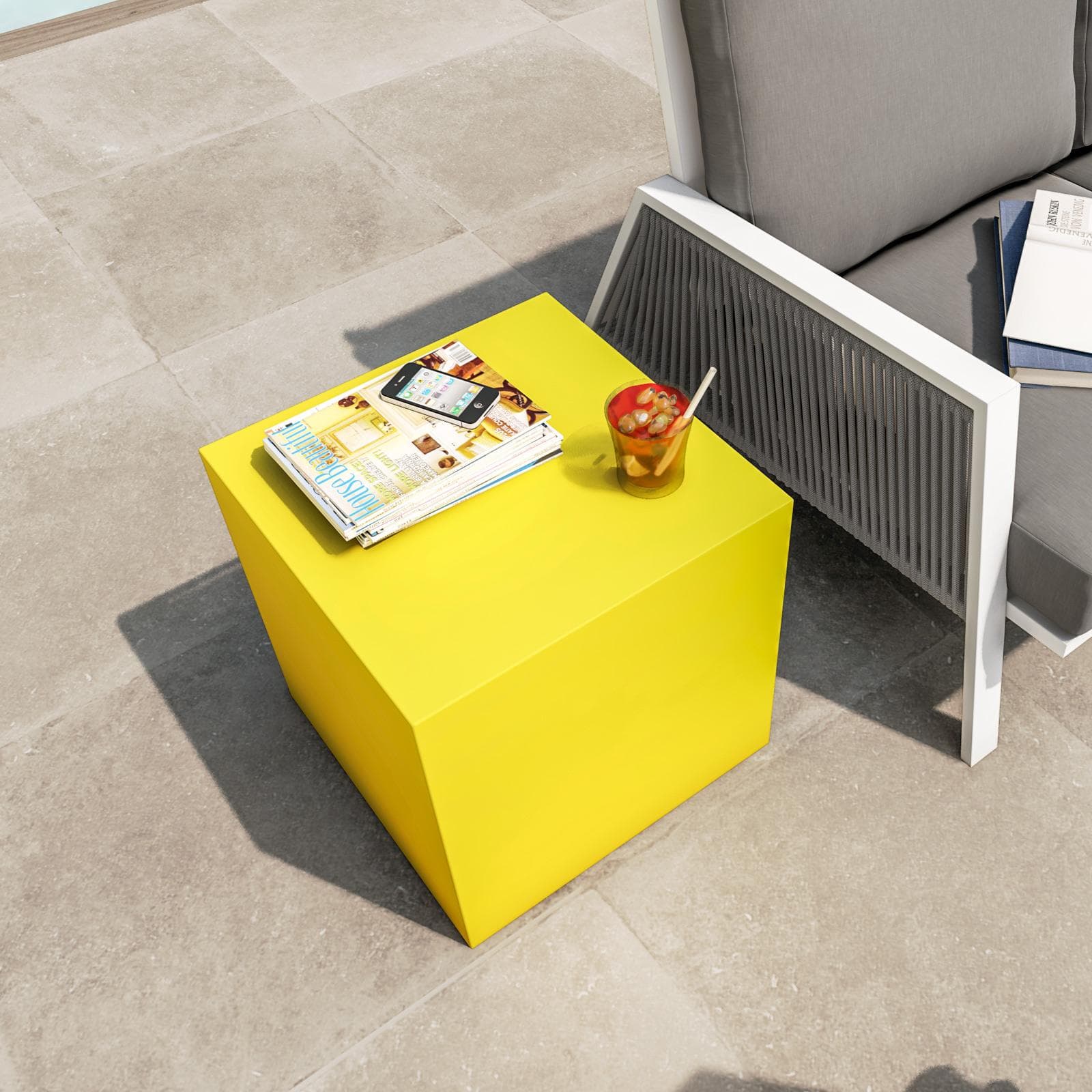 Cubo multiuso per esterni 45 h cm in polietilene giallo - Kubbot