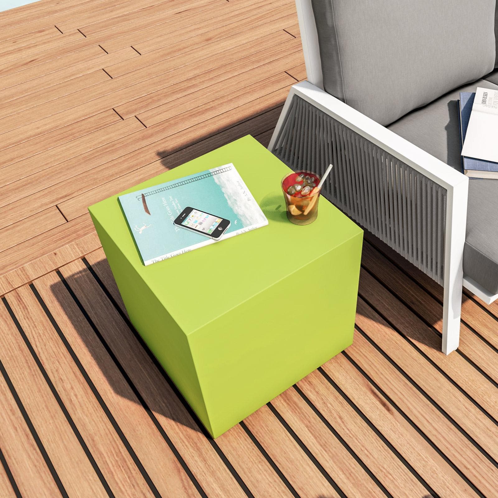 Cubo multiuso per esterni 45 h cm in polietilene verde kiwi - Kubbot