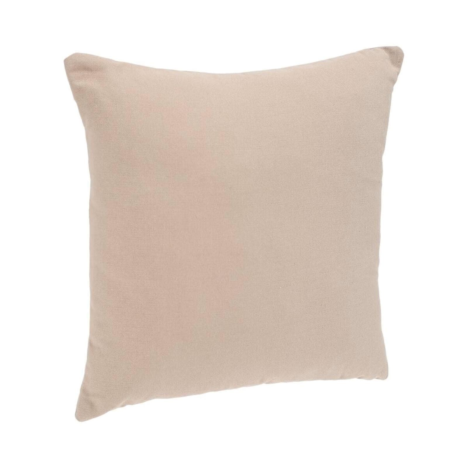 Cuscino 38x38 cm sfoderabile in cotone beige - Sandie