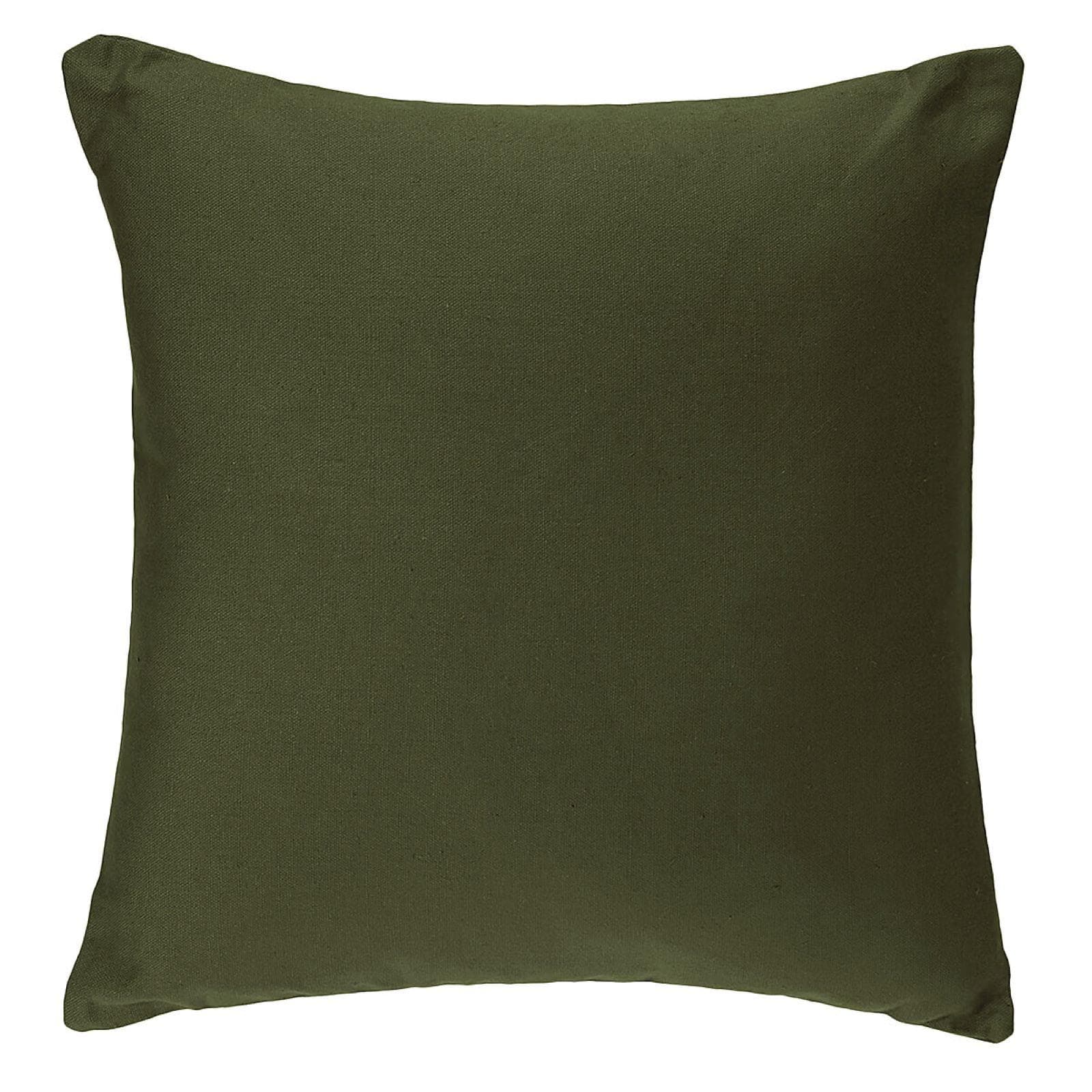 Cuscino 38x38 cm sfoderabile in cotone verde - Sandie