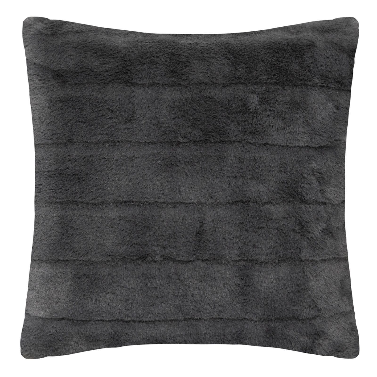 Cuscino 45x45 cm in similpelliccia grigio scuro