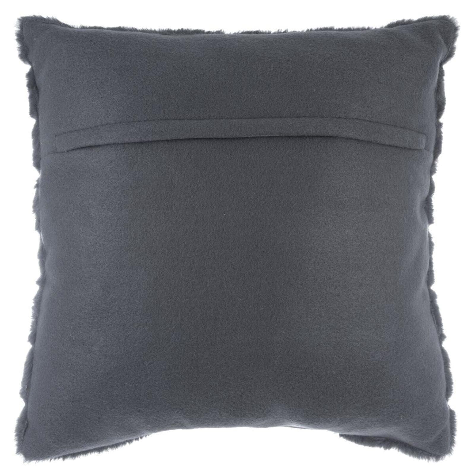 Cuscino 45x45 cm in similpelliccia grigio scuro