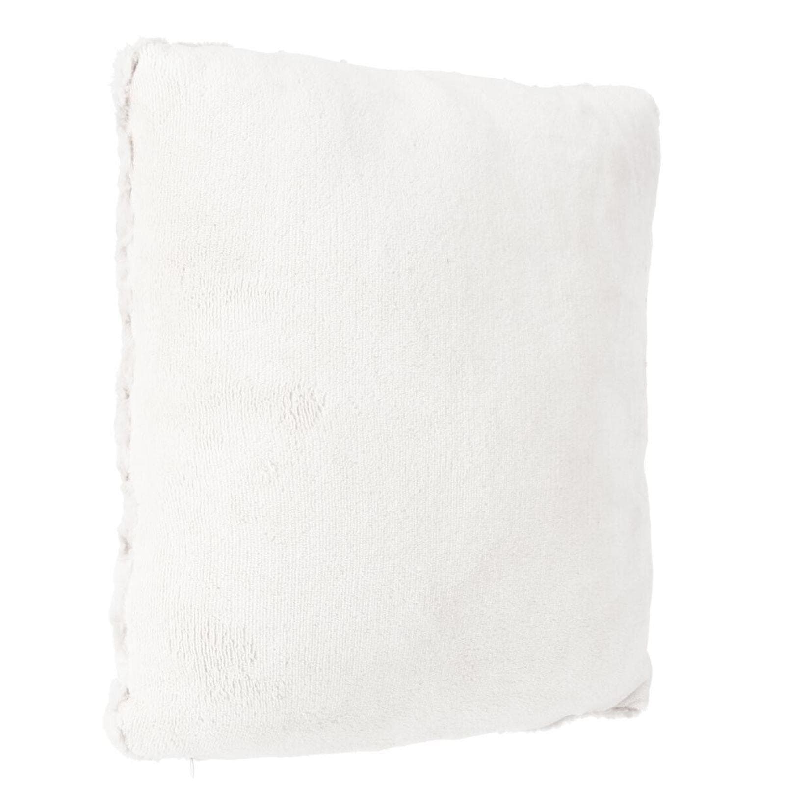 Cuscino 45x45 cm in tessuto bouclé bianco