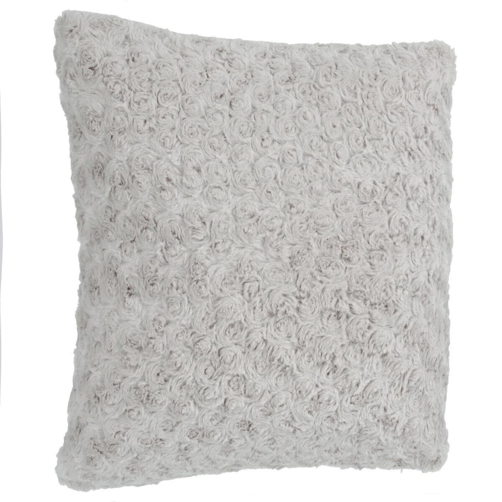 Cuscino 45x45 cm in tessuto bouclé grigio