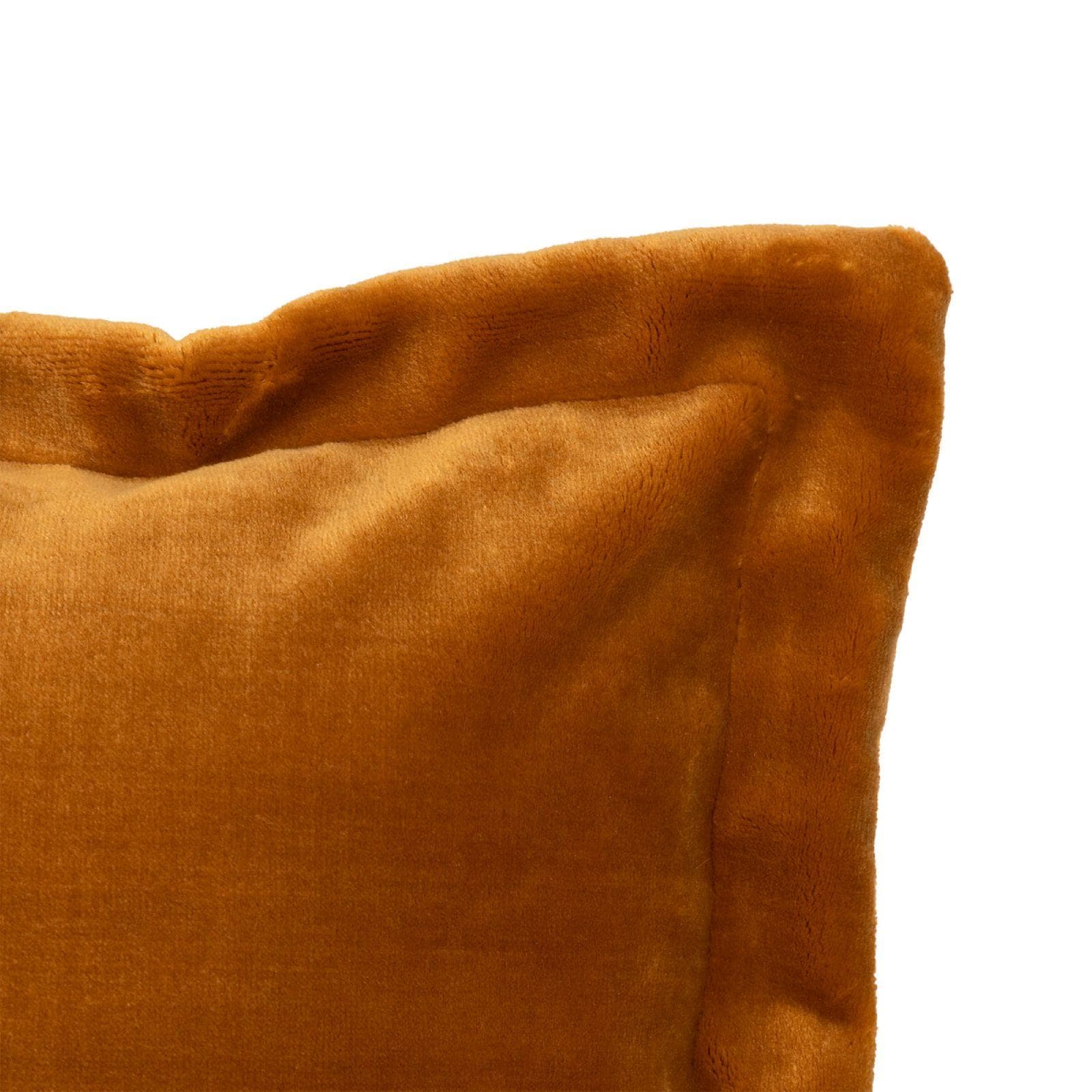 Cuscino 45x45 cm sfoderabile in velluto cannella - Coccoloso