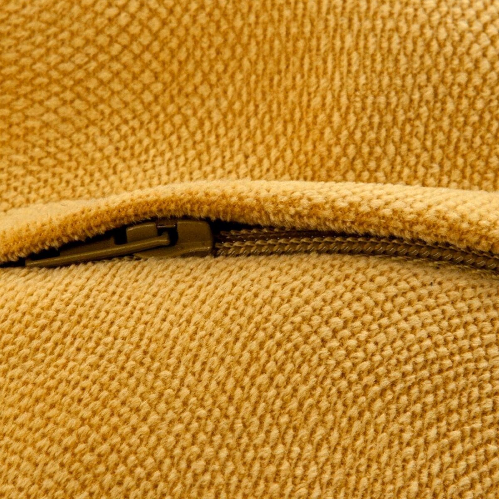 Cuscino 45x45 cm sfoderabile in tessuto ocra - Wynter