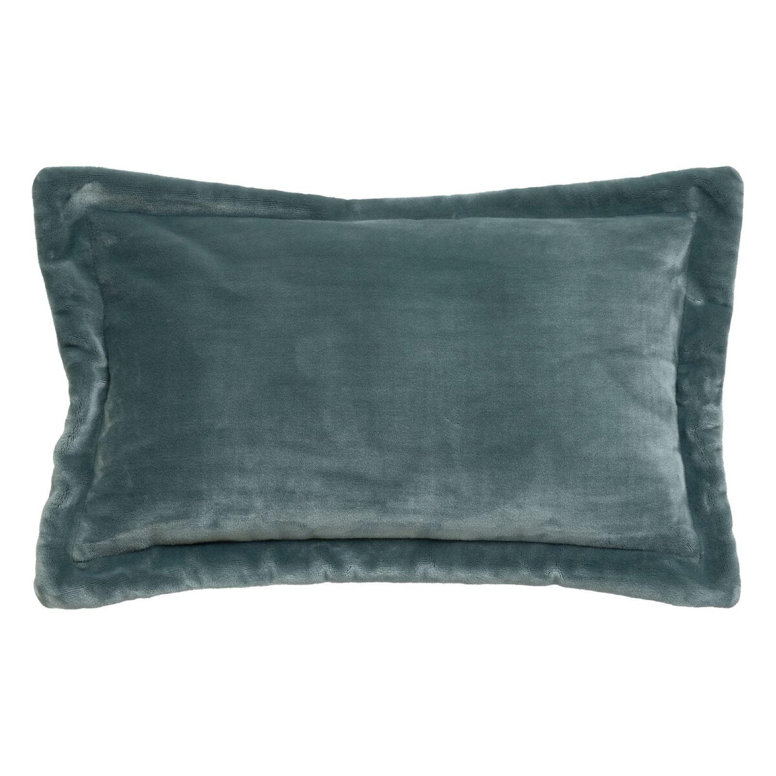 Cuscino 50x30 cm sfoderabile in velluto blu chiaro - Coccoloso
