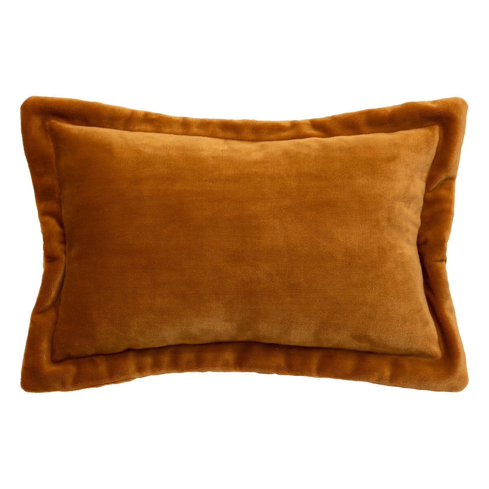 Cuscino 50x30 cm sfoderabile in velluto cannella - Coccoloso