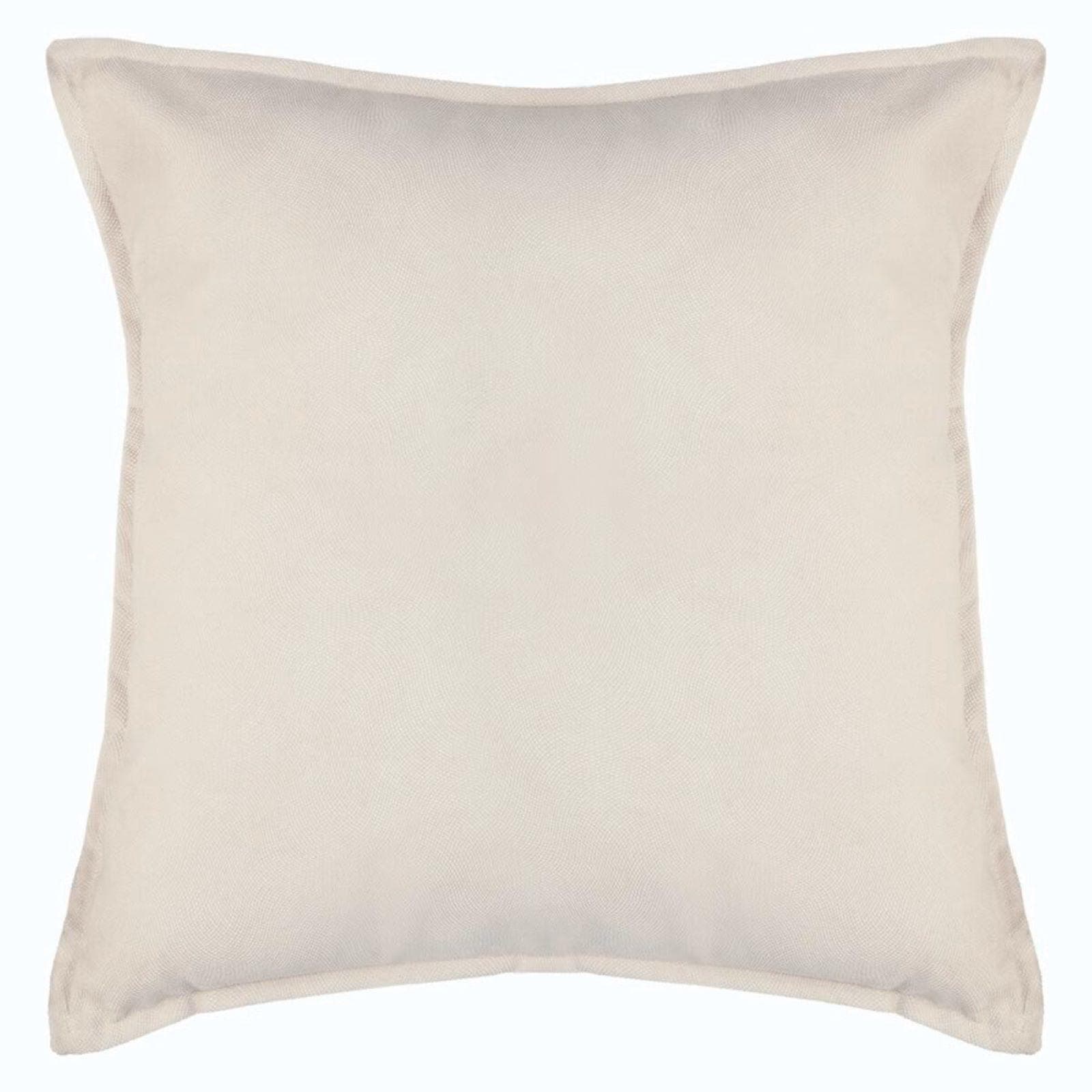 Cuscino 55x55 cm sfoderabile in tessuto bianco panna - Wynter