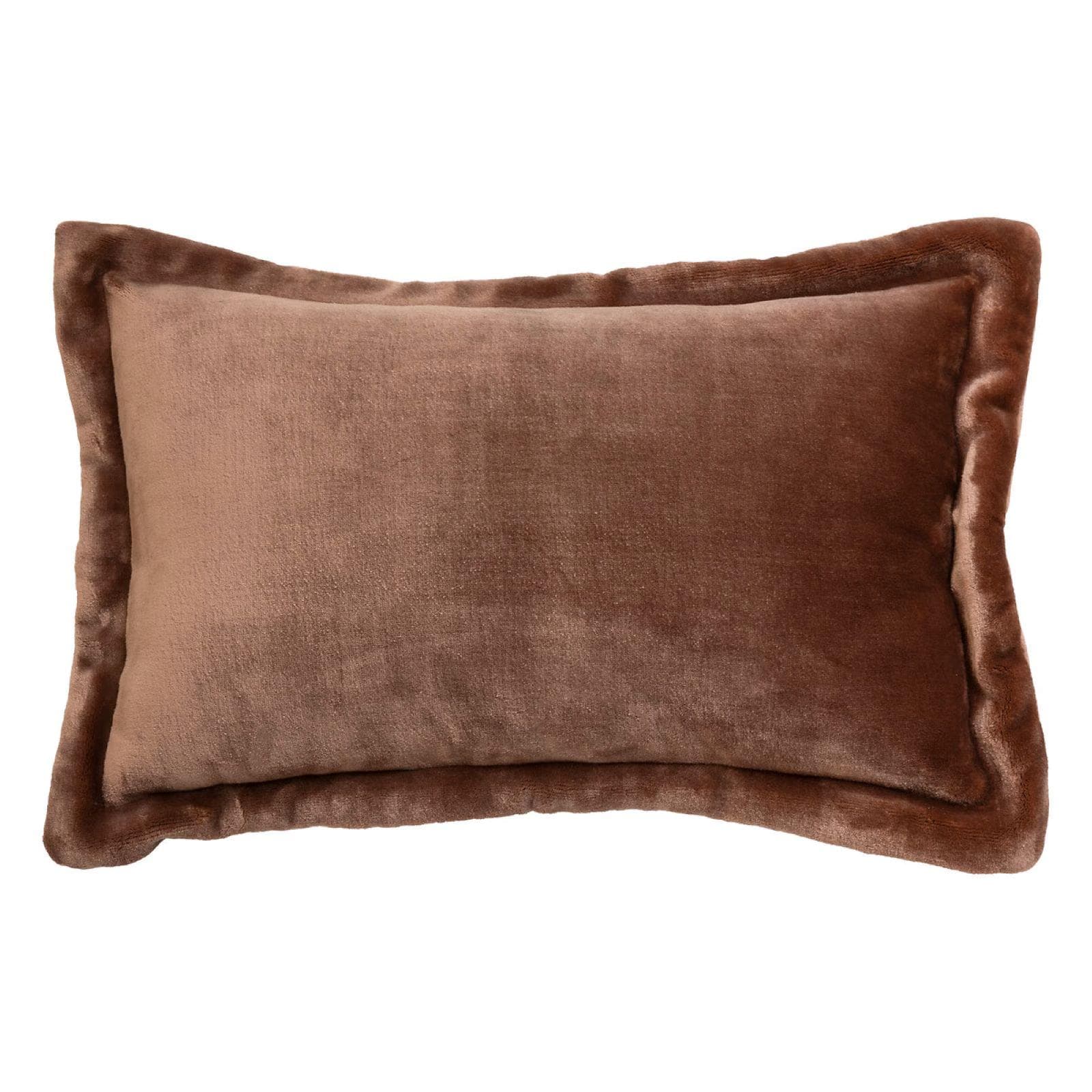 Cuscino 58x38 cm sfoderabile in velluto cacao - Coccoloso