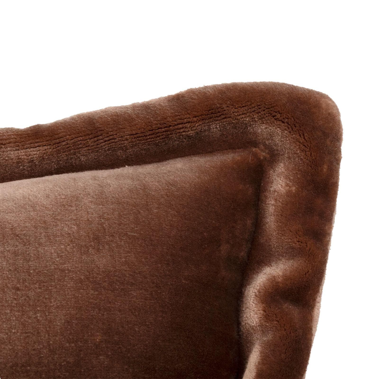 Cuscino 58x38 cm sfoderabile in velluto cacao - Coccoloso