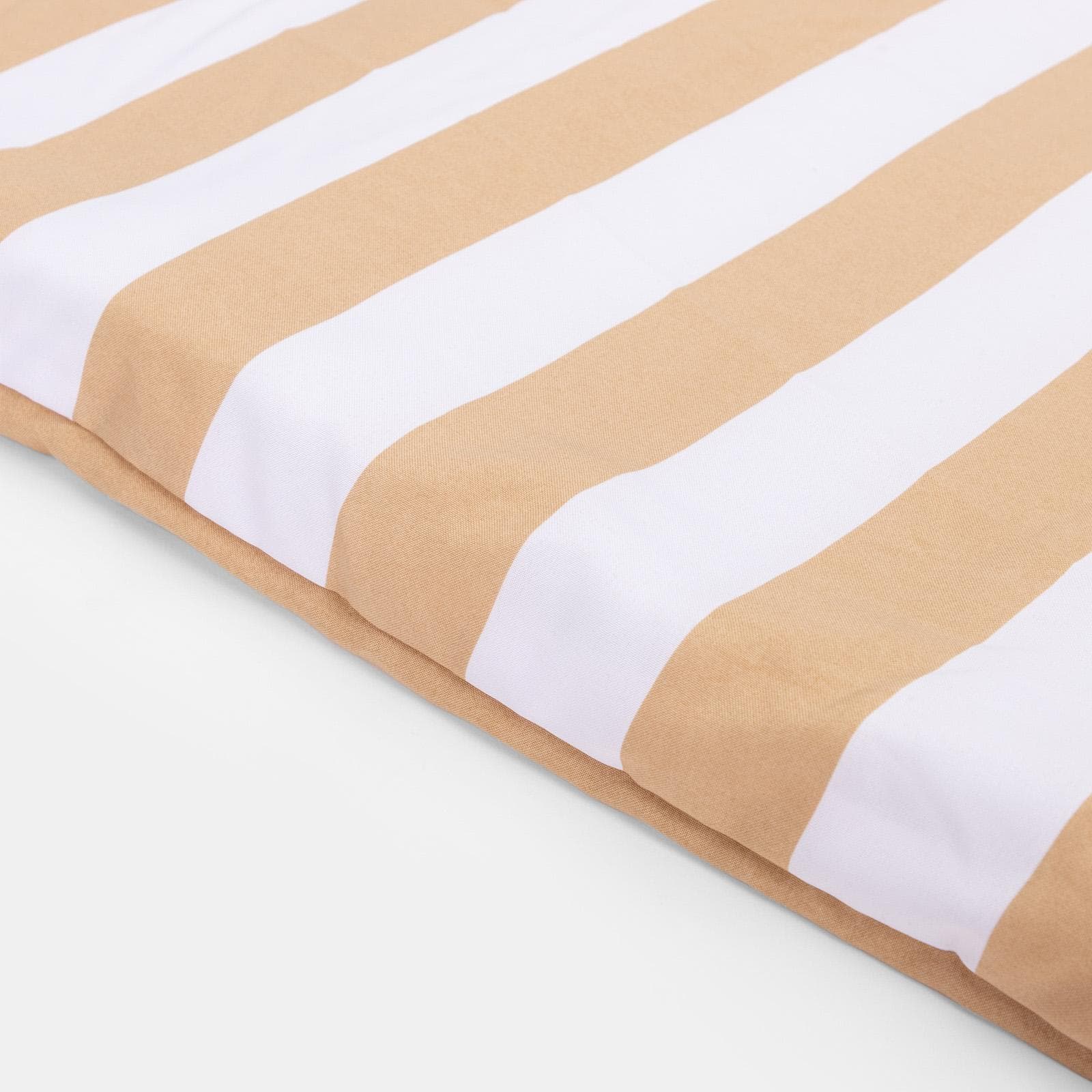 Cuscino per dondolo 130x45 cm in poliestere a righe bianco e beige - Libeccio