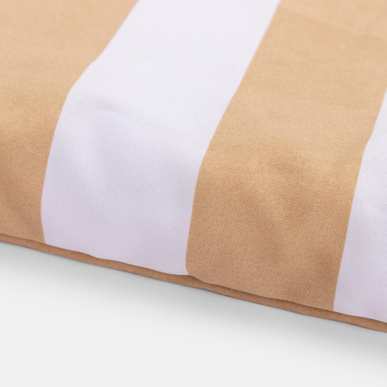 Cuscino per dondolo 130x45 cm in poliestere a righe bianco e beige - Libeccio