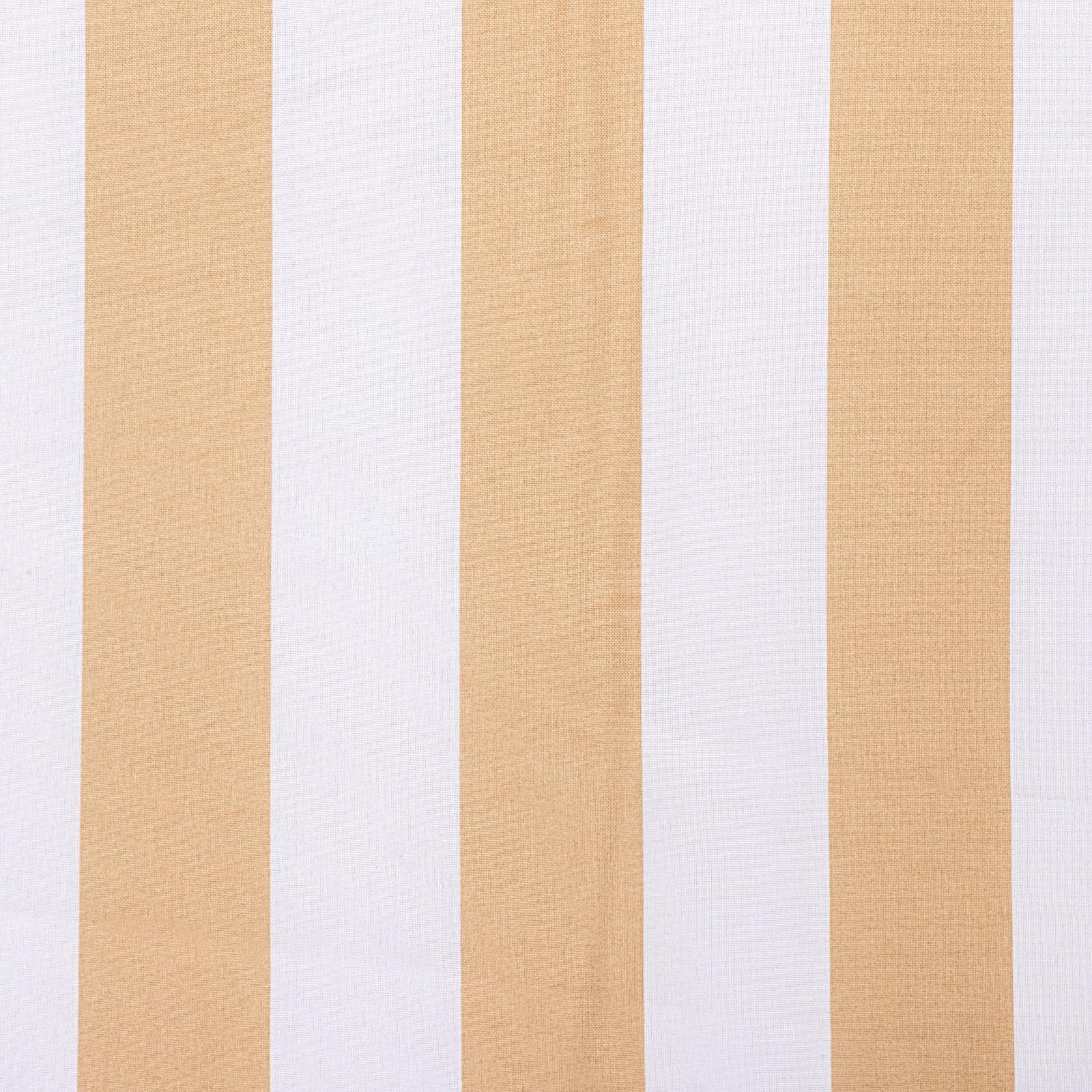 Cuscino per dondolo 130x45 cm in poliestere a righe bianco e beige - Libeccio