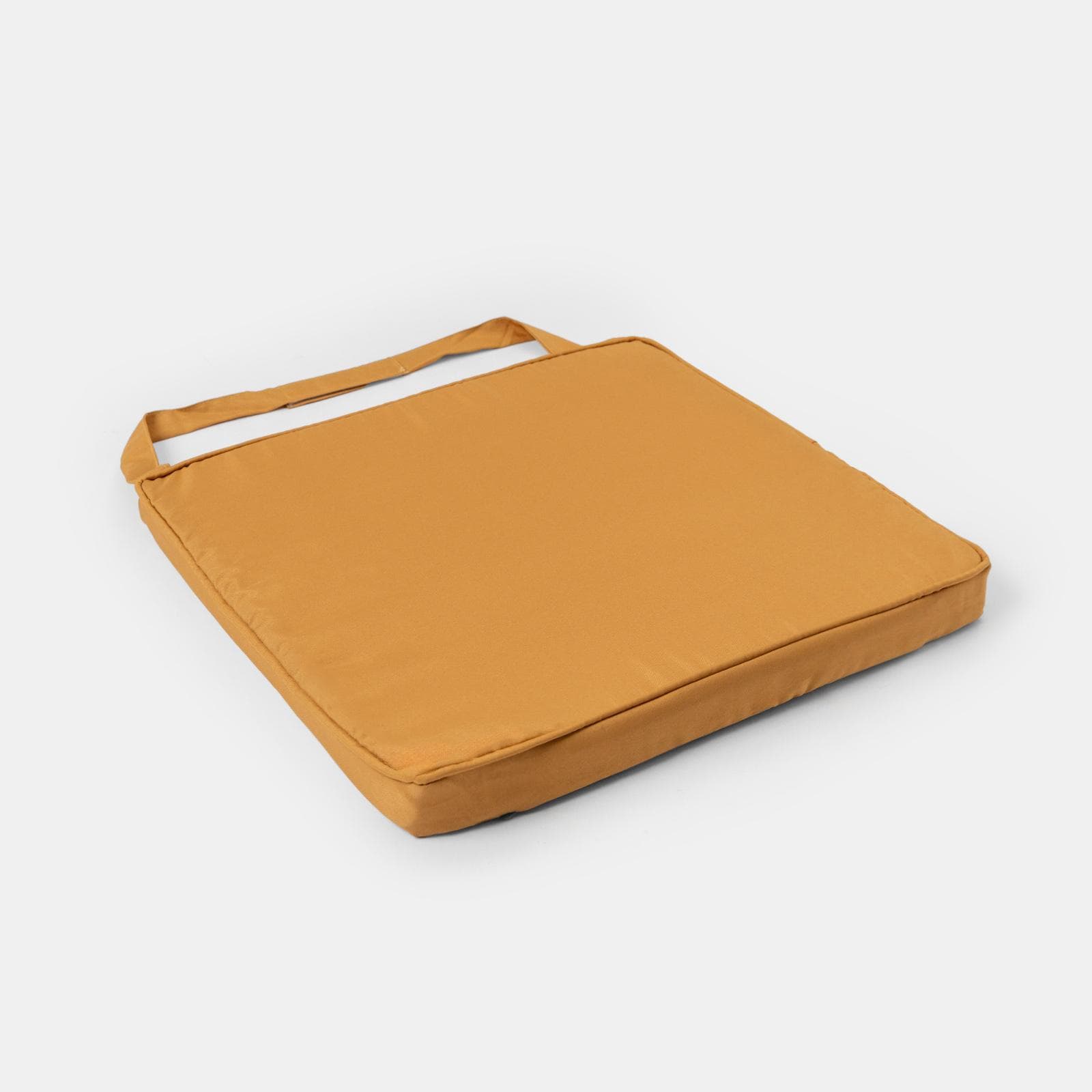 Cuscino da esterno 40x40 cm per sedia con velcro in poliestere idrorepellente senape - Bangkok